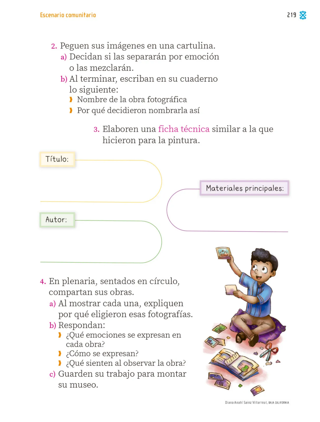 Página 220 de Proyectos Comunitarios. Libro de Educación Primaria Grado 1° Ciclo Escolar 2025 - 2026