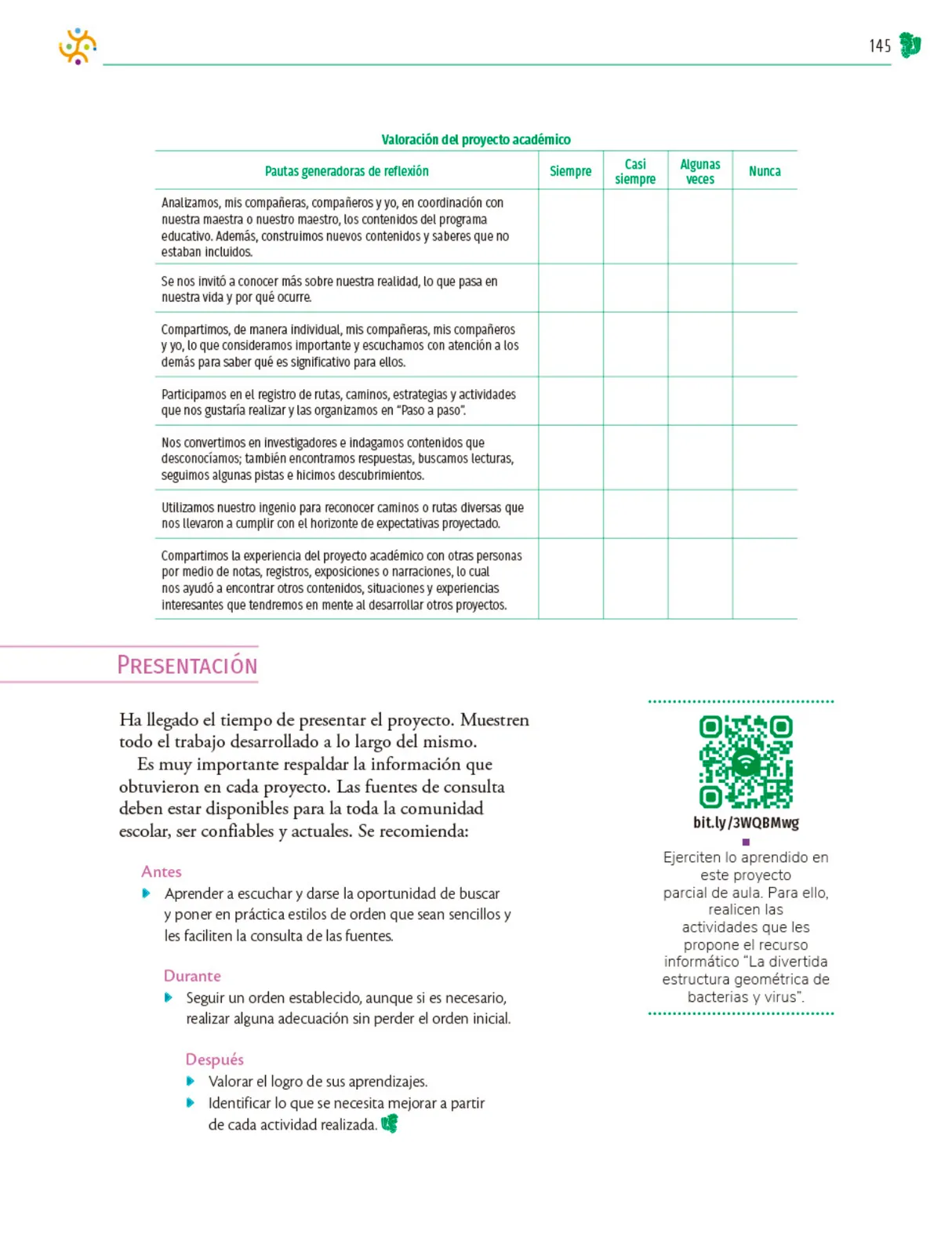 Miniatura página 146 de Colección Ximhai. Nuestro libro de Proyectos.  Tomo II.   Libro de Educación Telesecundaria Grado 1°  Ciclo Escolar 2025 - 2026