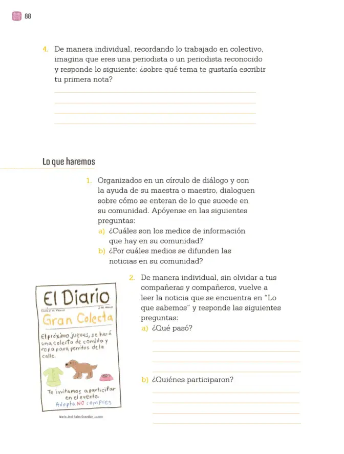 Página 91 de Proyectos Comunitarios. Libro de Educación Primaria Grado 3° Ciclo Escolar 2025 - 2026