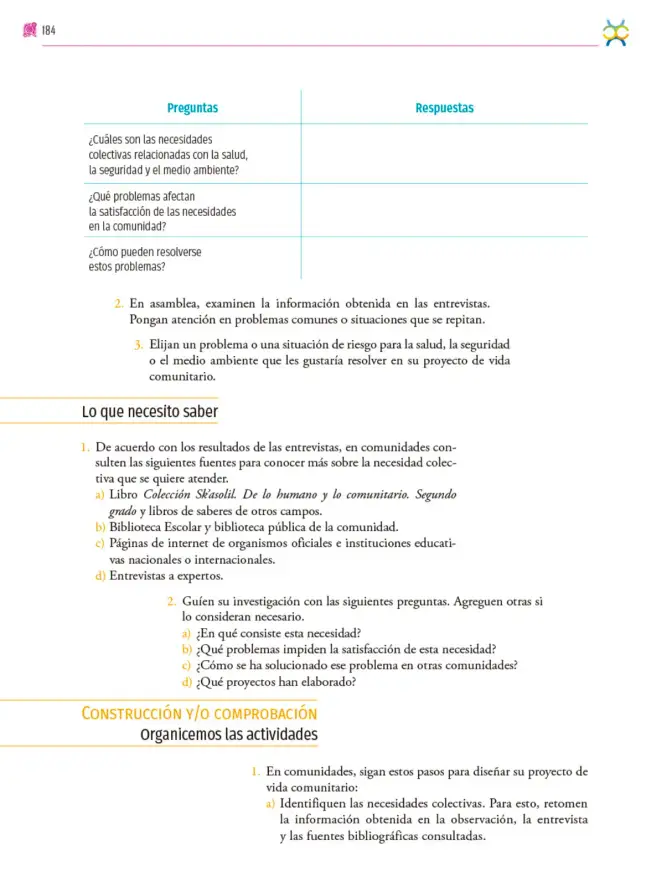 Página 185 de Colección Sk´asolil. Nuestro libro de proyectos. Libro de Educación Secundaria Grado 2° Ciclo Escolar 2025 - 2026