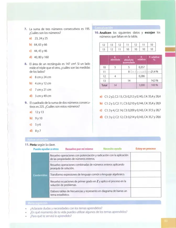 Página 93 de Matematica 8° · Egb 8 Matematica 2025 · 2025