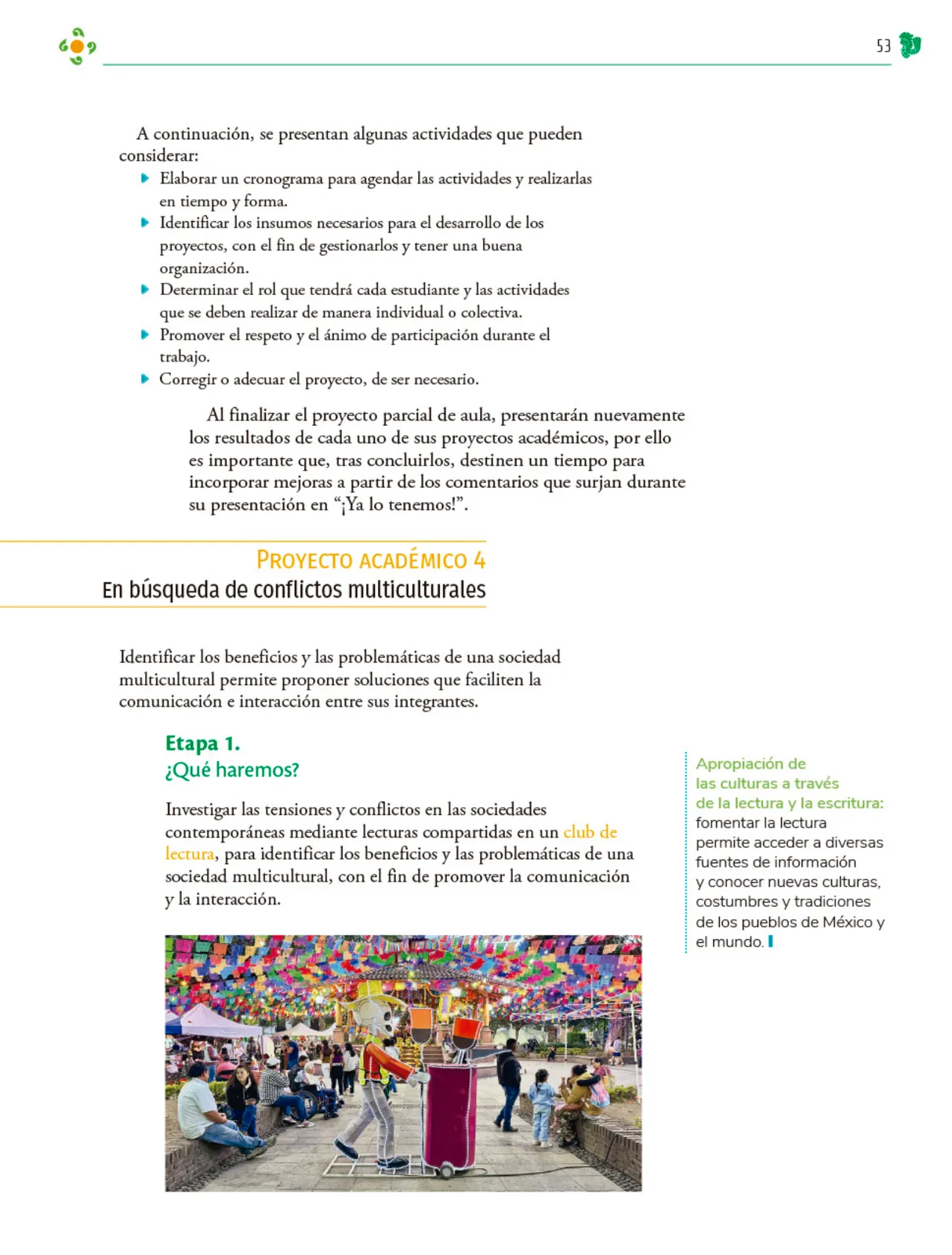 Miniatura página 54 de Colección Sk´asolil. Nuestro libro de Proyectos. Tomo I.    Libro de Educación Telesecundaria Grado 2°  Ciclo Escolar 2025 - 2026