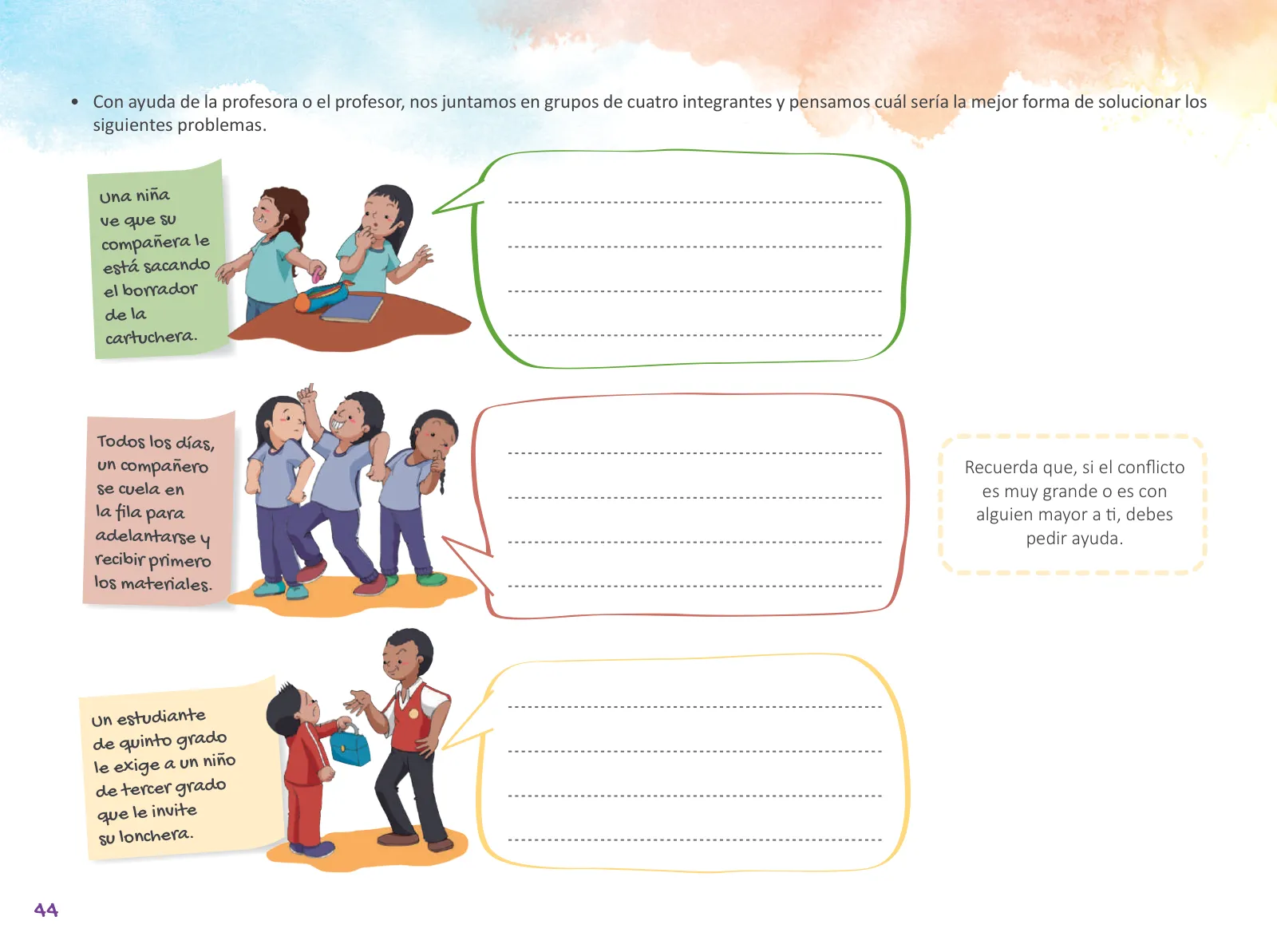 Miniatura página 46 de Cuadernillo de Tutoría Tercer Grado Educación Primaria 2019 · 2019