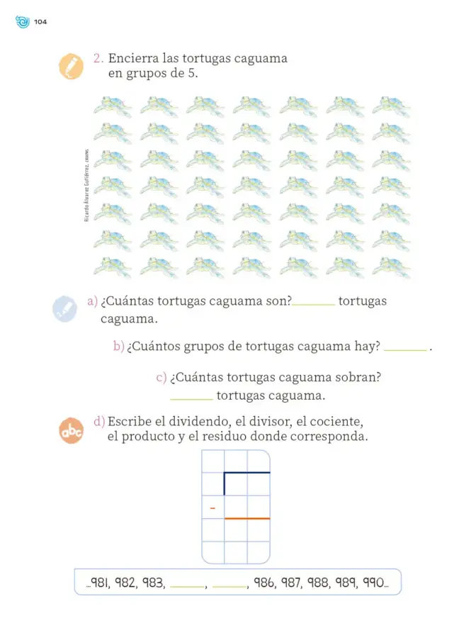 Página 105 de Múltiples lenguajes. Trazos y números. Libro de Educación Primaria Grado 2° Ciclo Escolar 2025 - 2026
