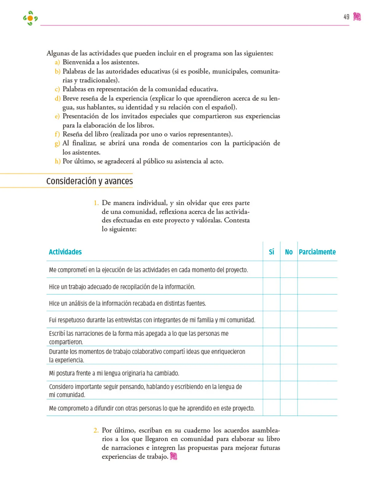Miniatura página 50 de Colección Sk´asolil. Nuestro libro de proyectos.   Libro de Educación Secundaria Grado 2°  Ciclo Escolar 2025 - 2026