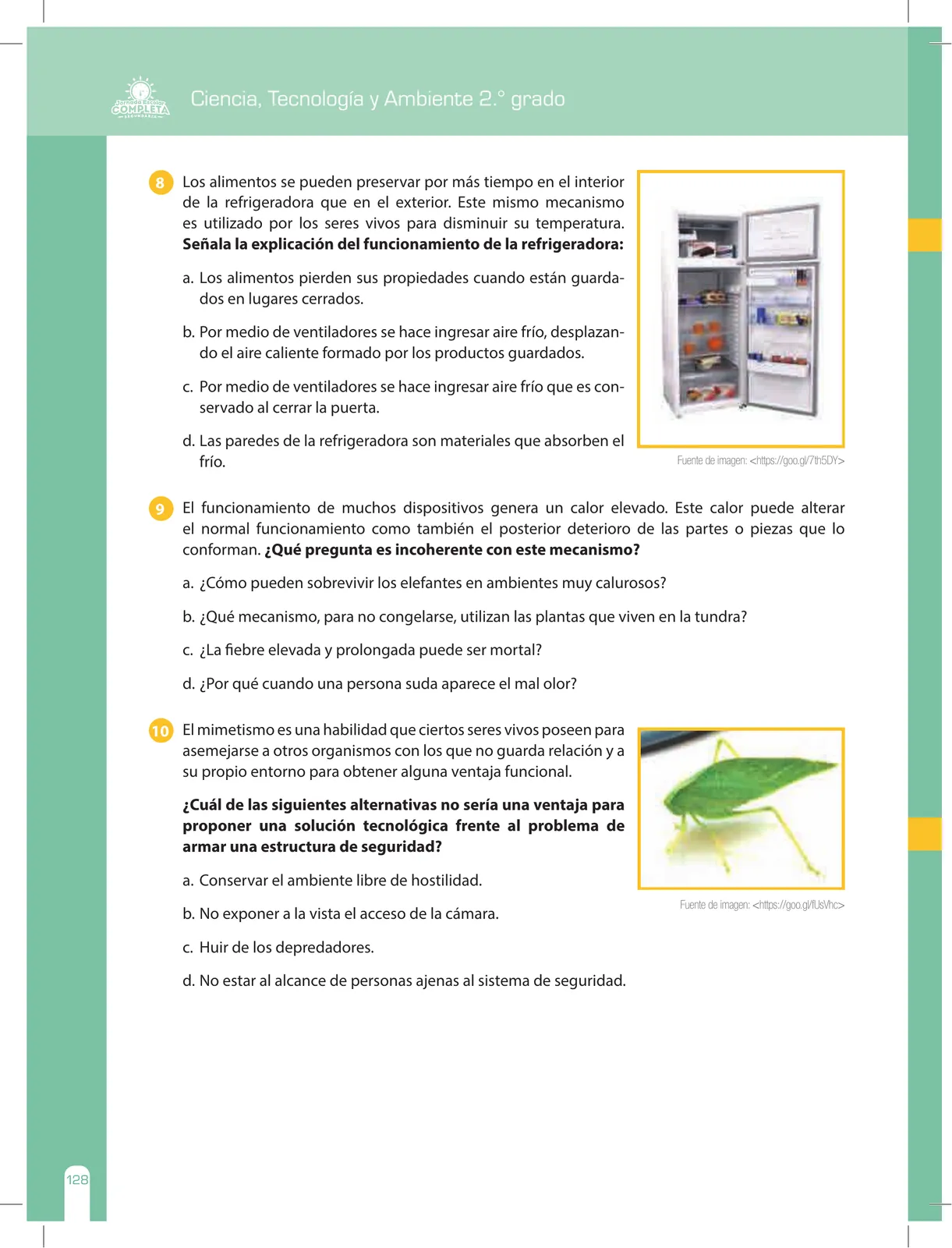 Miniatura página 128 de Ciencia, Tecnología y Ambiente 2 : cuaderno de reforzamiento pedagógico - JEC · 2016