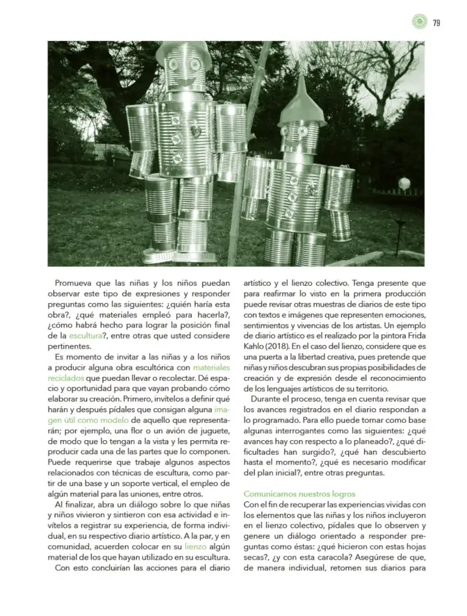 Página 80 de Modalidades de trabajo para la acción transformadora y el codiseño Libro de Educación Preescolar Grado 1°, 2°, 3° Ciclo Escolar 2025 - 2026