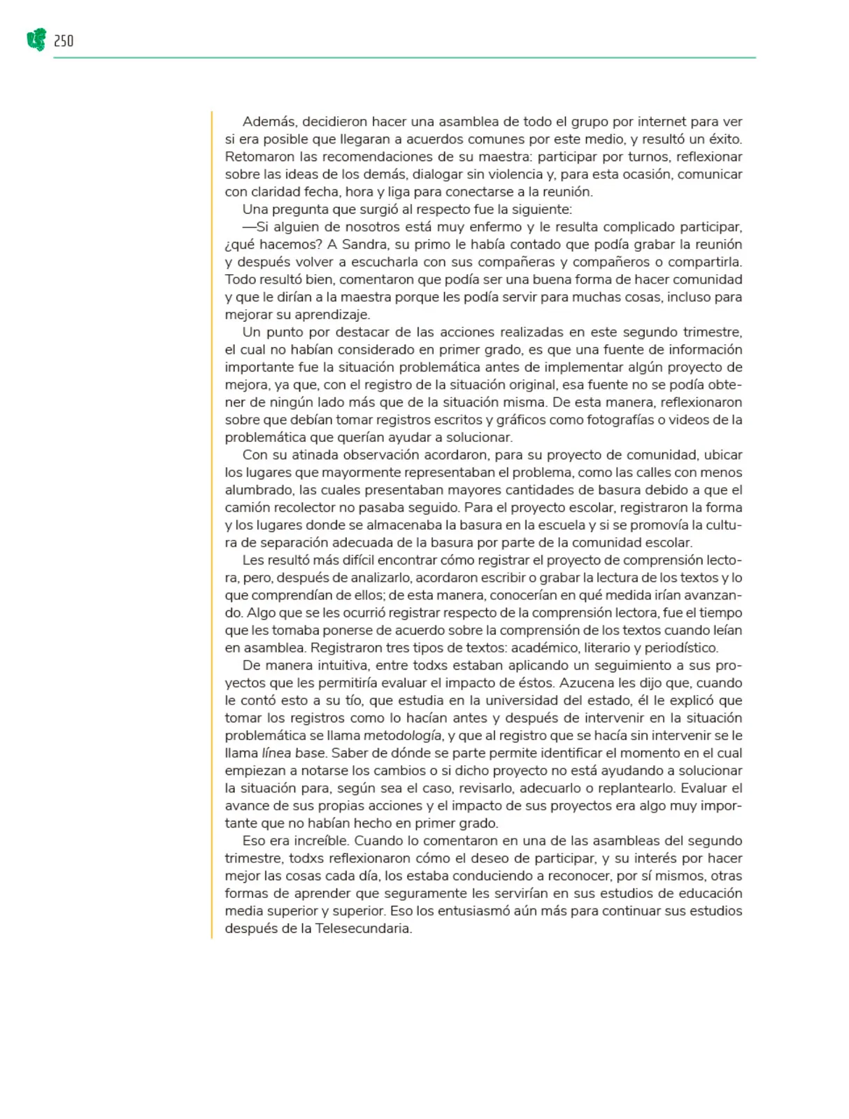 Página 251 de Colección Sk´asolil. Nuestro libro de Proyectos. Tomo II. Libro de Educación Telesecundaria Grado 2° Ciclo Escolar 2025 - 2026