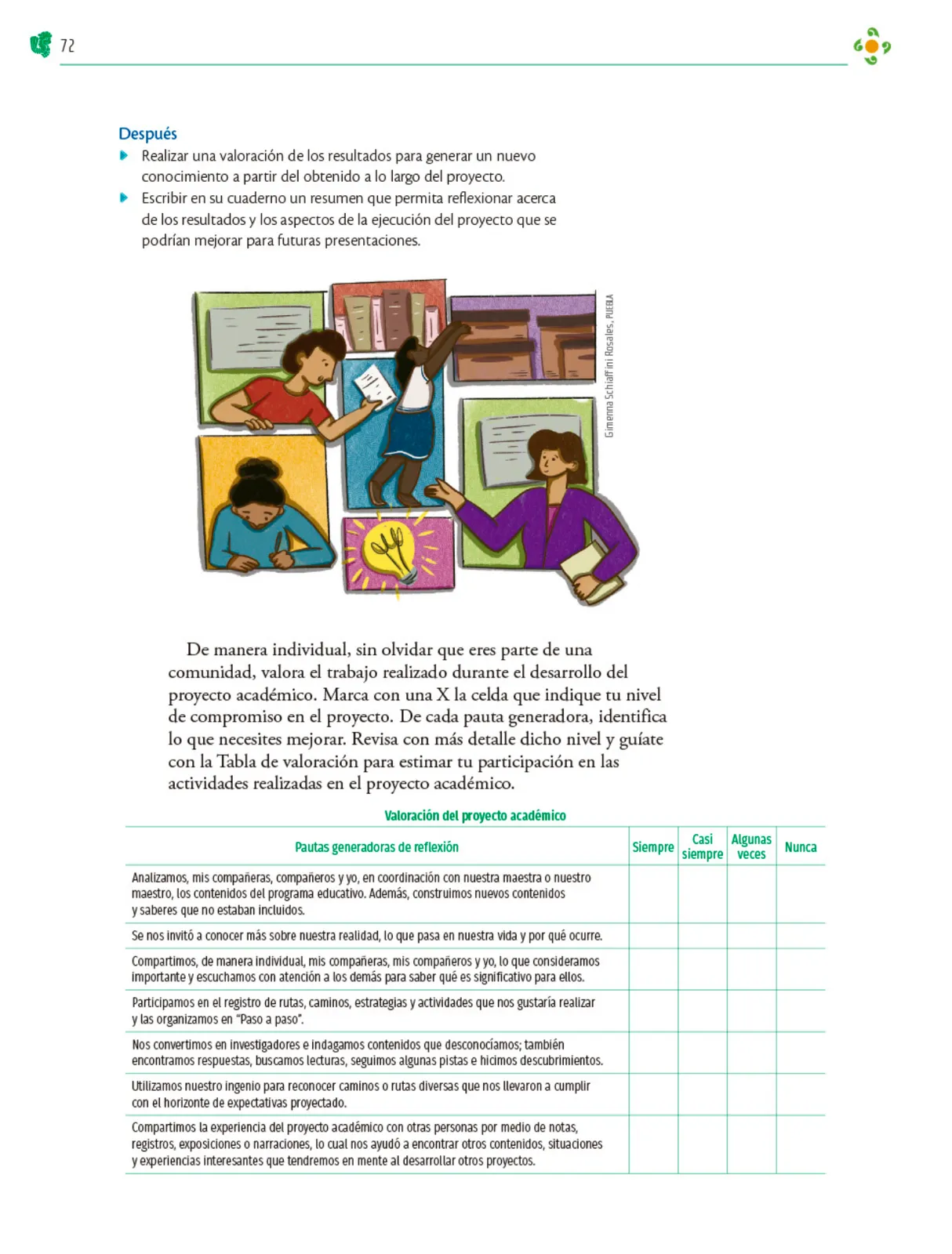 Miniatura página 73 de Colección Nanahuatzin. Nuestro libro de Proyectos. Tomo I.   Libro de Educación Telesecundaria Grado 3°  Ciclo Escolar 2025 - 2026