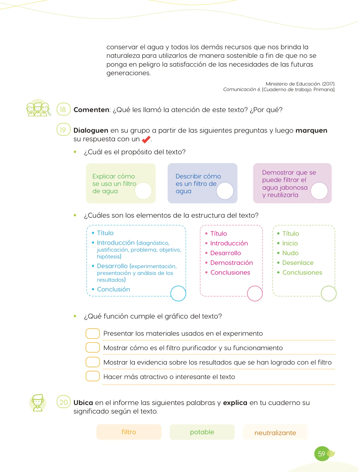 Miniatura página 61 de Cuadernillo de Comunicación 6. Sexto grado de Primaria · 2024