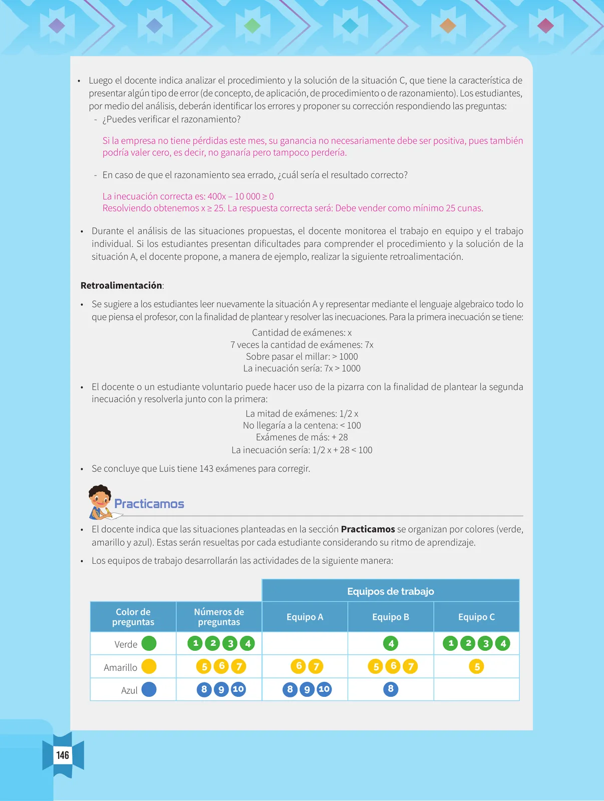 Miniatura página 148 de Resolvamos problemas 1 : manual para el docente 2018 · 2018