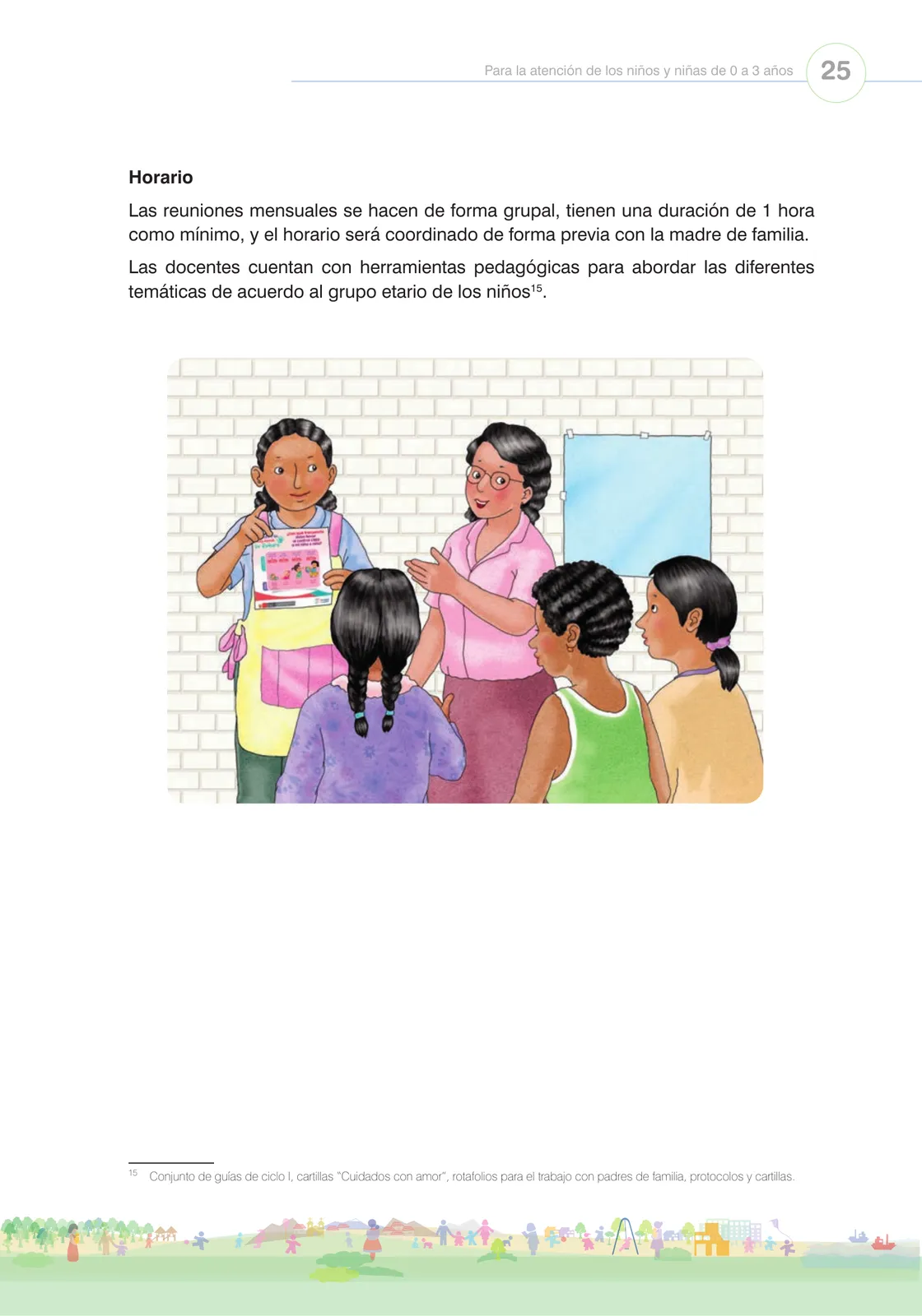 Miniatura página 27 de Orientaciones para el funcionamiento de las cunas y cunas jardín que brindan el servicio de educación y cuidado diurno con atención integral para niñas y niños de 12 a 36 meses : guía del servicio y protocolos · 2024