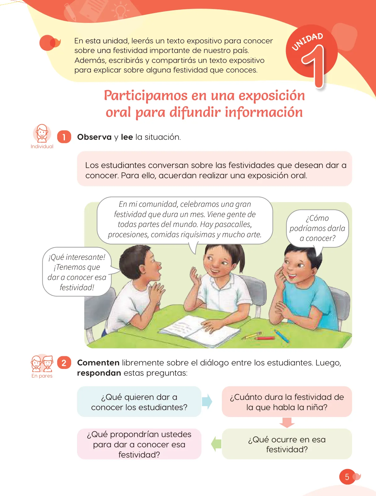 Miniatura página 7 de Cuadernillo de Comunicación 4. Cuarto grado de Primaria · 2024
