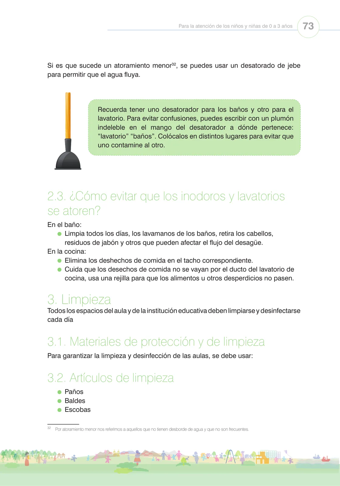 Página 75 de Orientaciones para el funcionamiento de las cunas y cunas jardín que brindan el servicio de educación y cuidado diurno con atención integral para niñas y niños de 12 a 36 meses : guía del servicio y protocolos · 2024