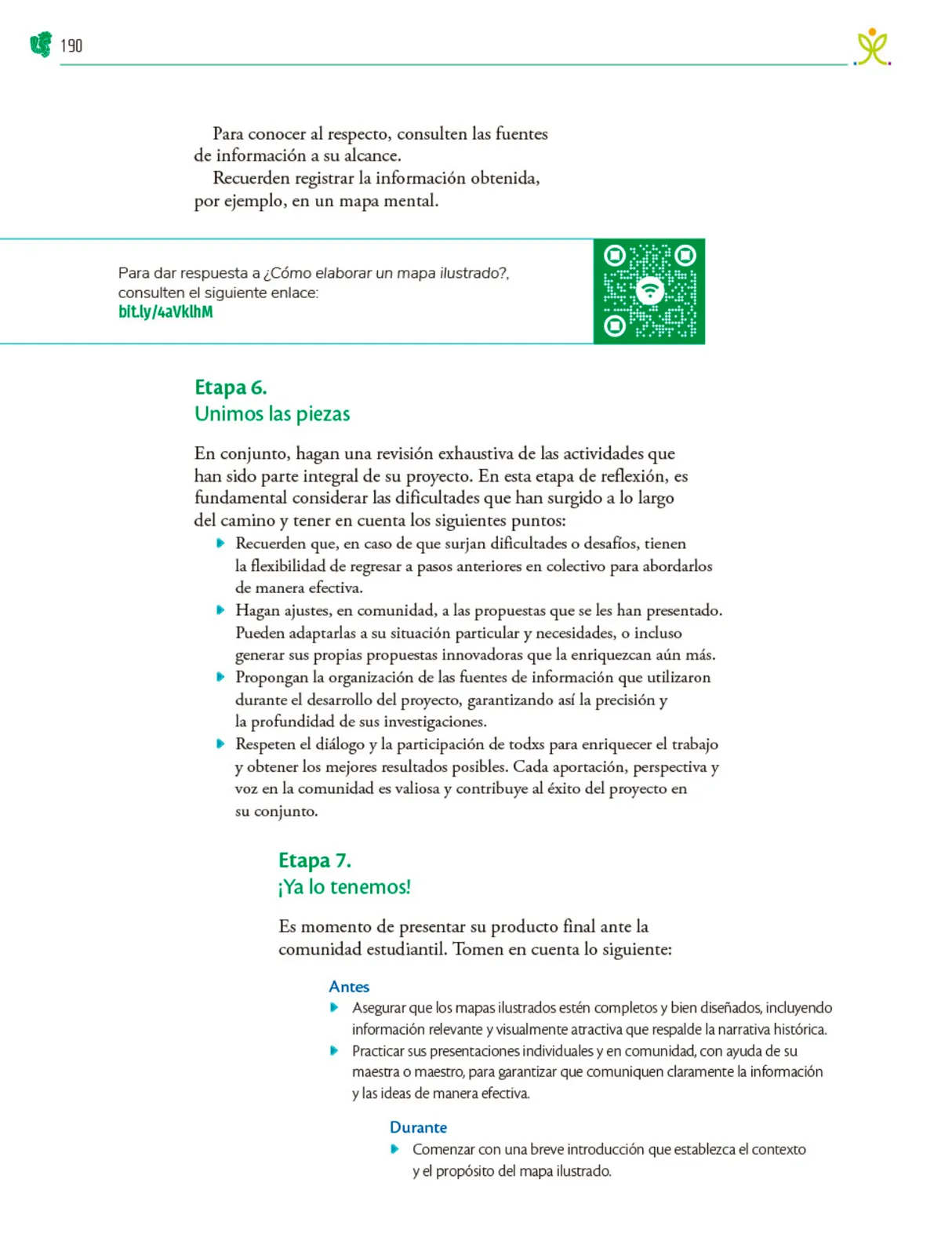 Miniatura página 191 de Colección Nanahuatzin. Nuestro libro de Proyectos.  Tomo II.  Libro de Educación Telesecundaria Grado 3°  Ciclo Escolar 2025 - 2026