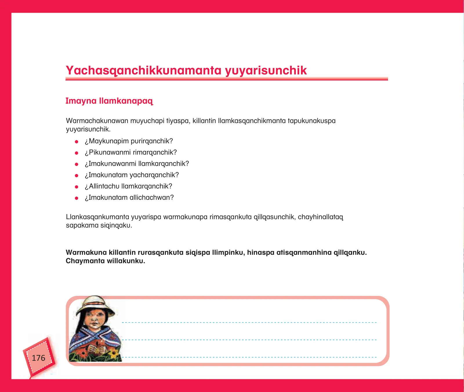 Página 178 de Kuska yachasunchik : cuaderno de trabajo y folder - inicial 4 años - Quechua chanka · 2020