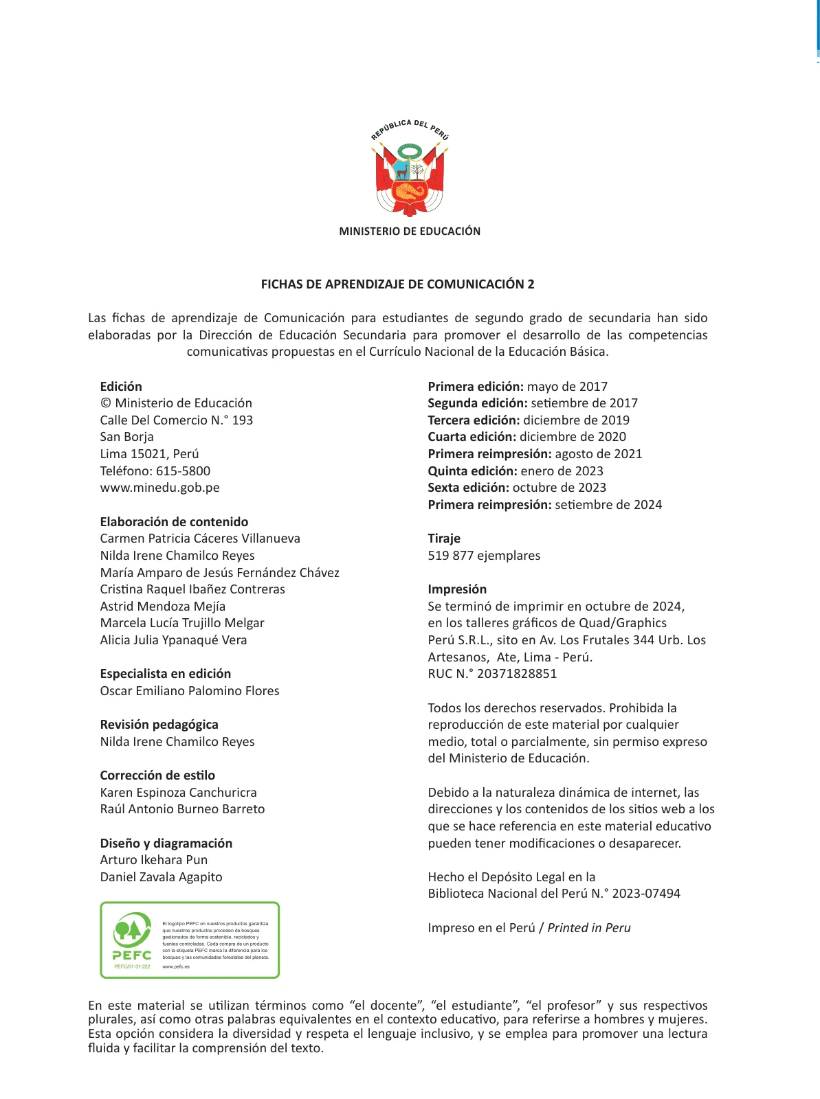 Página 4 de Fichas de aprendizaje de Comunicación 2 · 2024