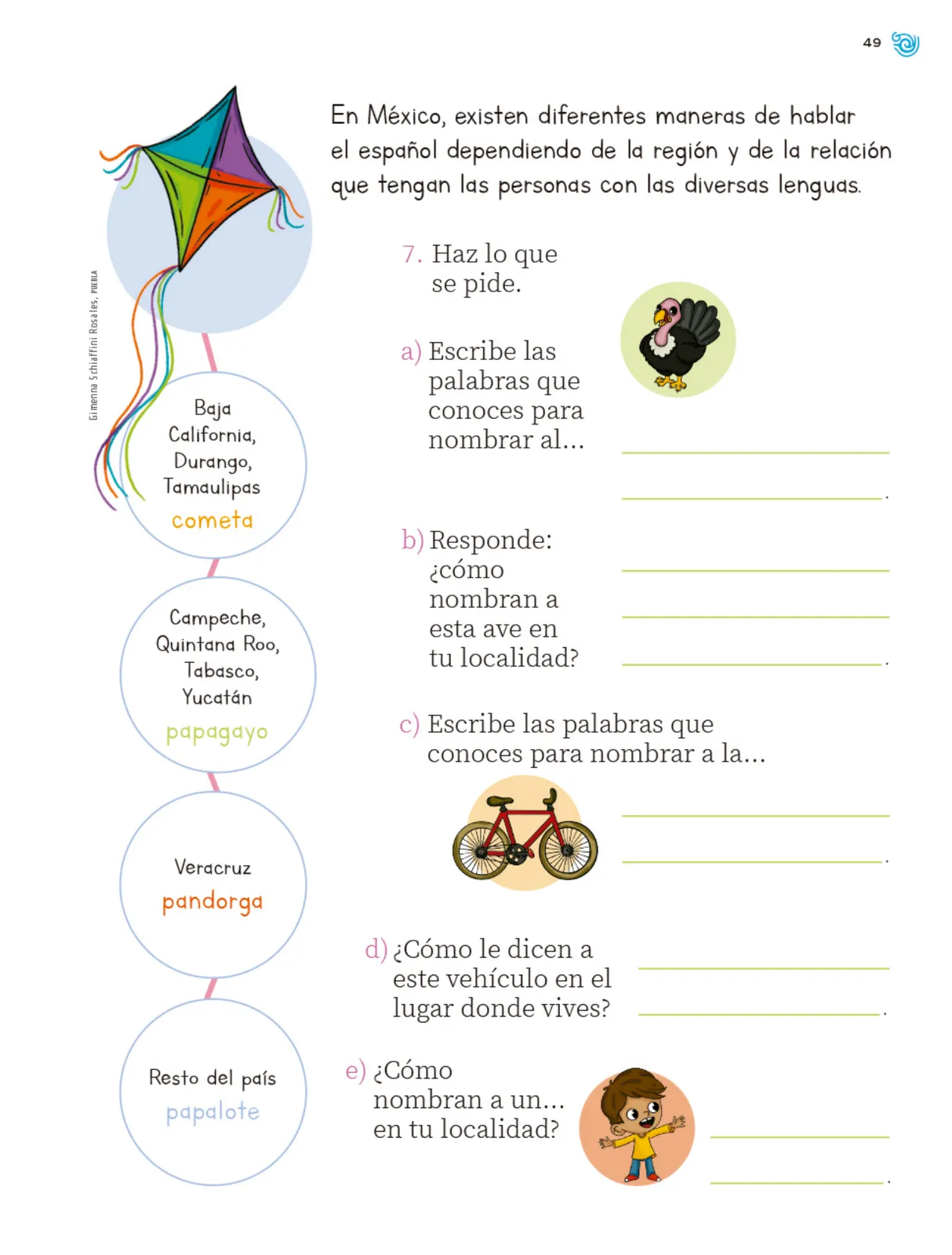 Página 50 de Múltiples lenguajes. Trazos y palabras. Libro de Educación Primaria Grado 1° Ciclo Escolar 2025 - 2026