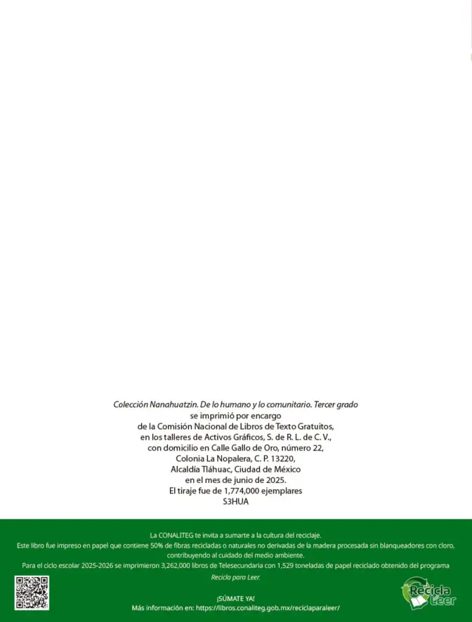 Página 255 de Colección Nanahuatzin. De lo humano y lo comunitario. Libro de Educación Secundaria Grado 3° Ciclo Escolar 2025 - 2026