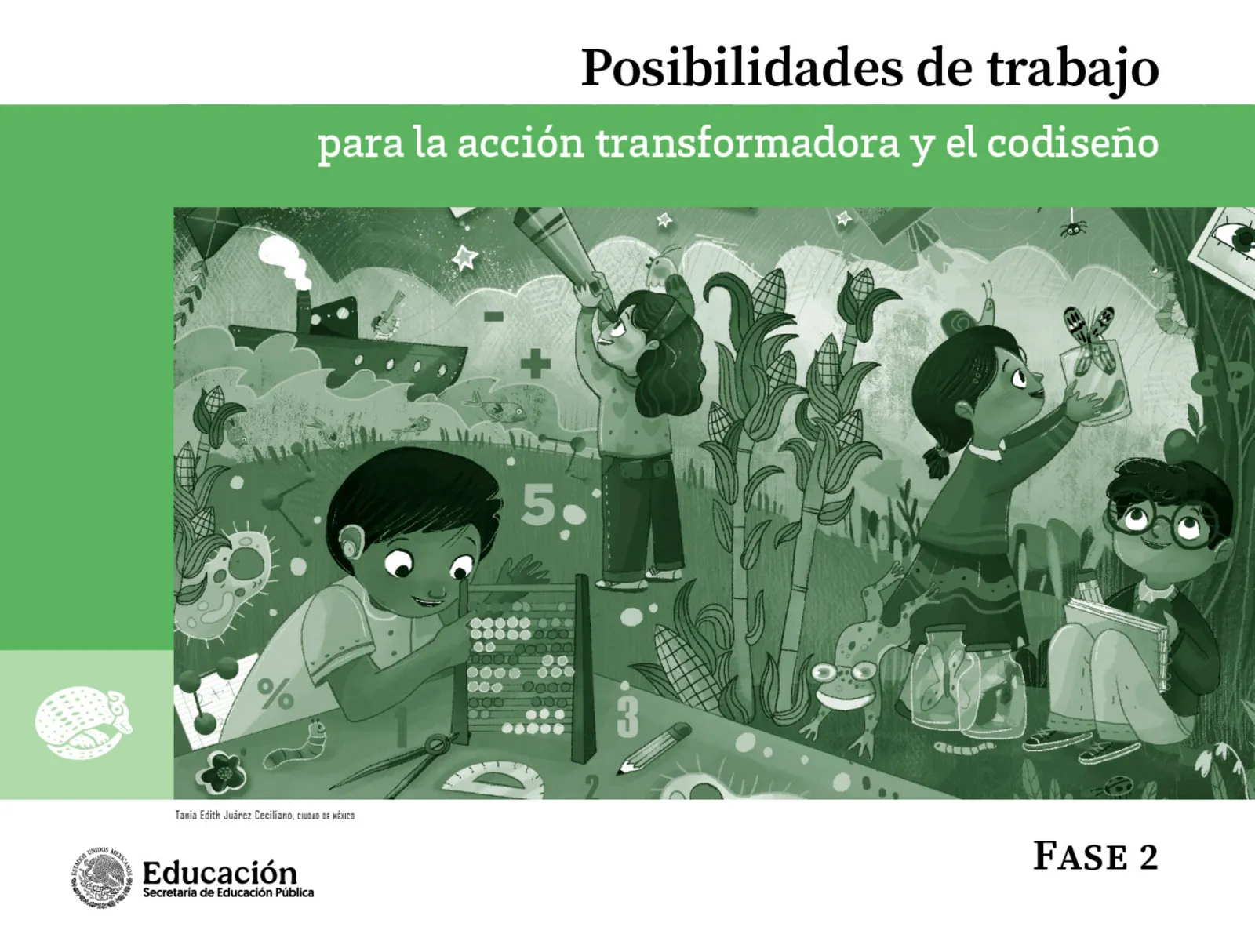 Página 2 de Posibilidades de trabajo para la acción transformadora y el codiseño. Ficheros. Fase 2  Libro de Educación Preescolar Grado 1°, 2°, 3°  Ciclo Escolar 2025 - 2026