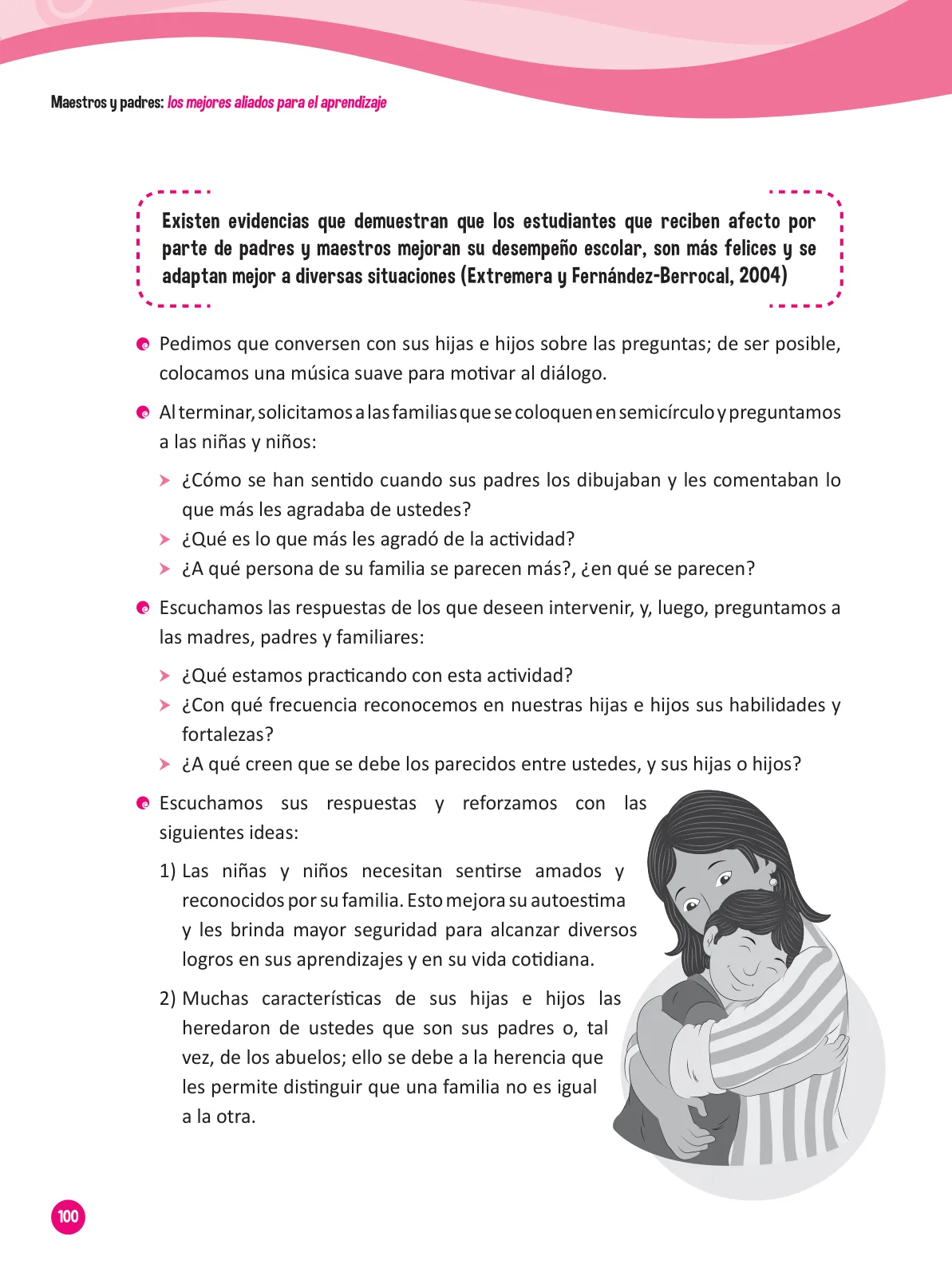 Página 102 de Guía para el trabajo docente con las familias del ciclo III de Primaria · 2016