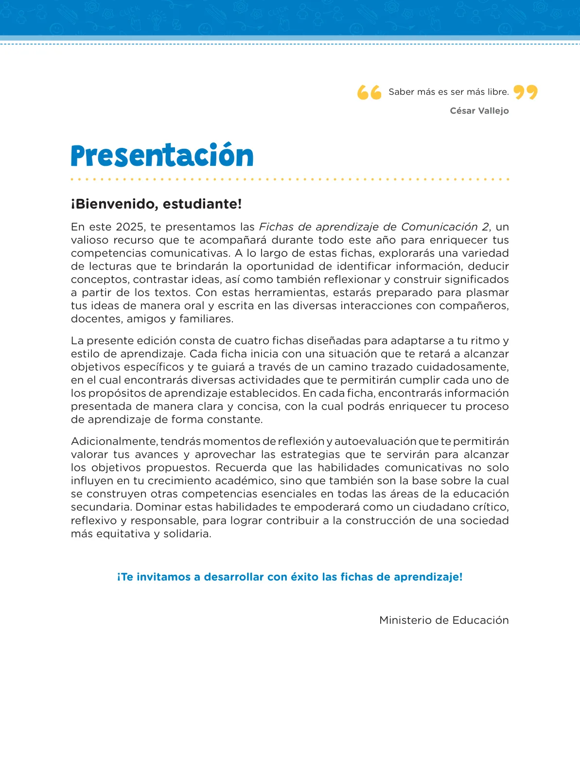 Miniatura página 5 de Fichas de aprendizaje de Comunicación 2 · 2024
