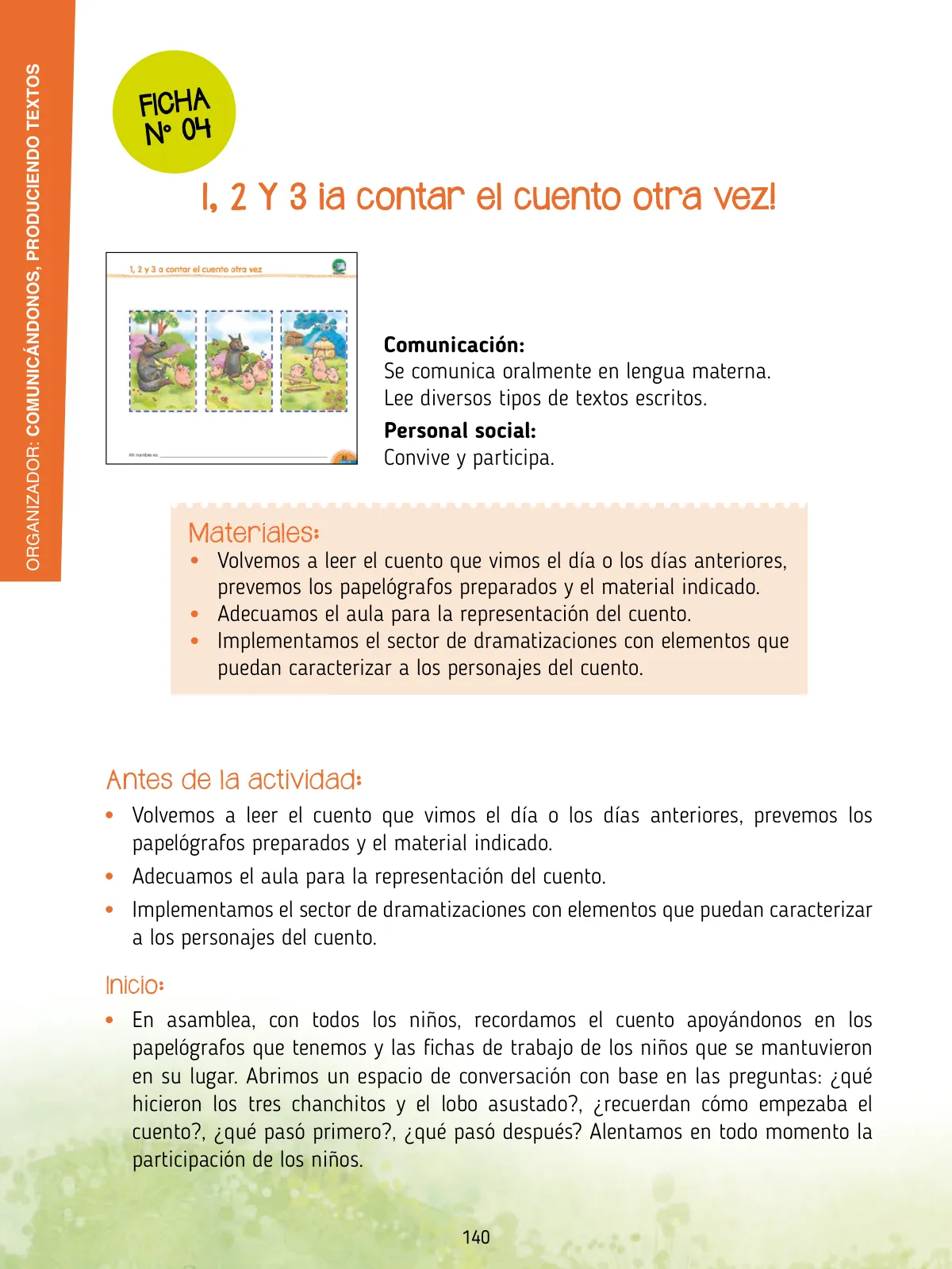 Miniatura página 142 de Agenda pedagógica 2017-2018 para docentes de II Ciclo de Instituciones de nivel de Educación Inicial · 2017