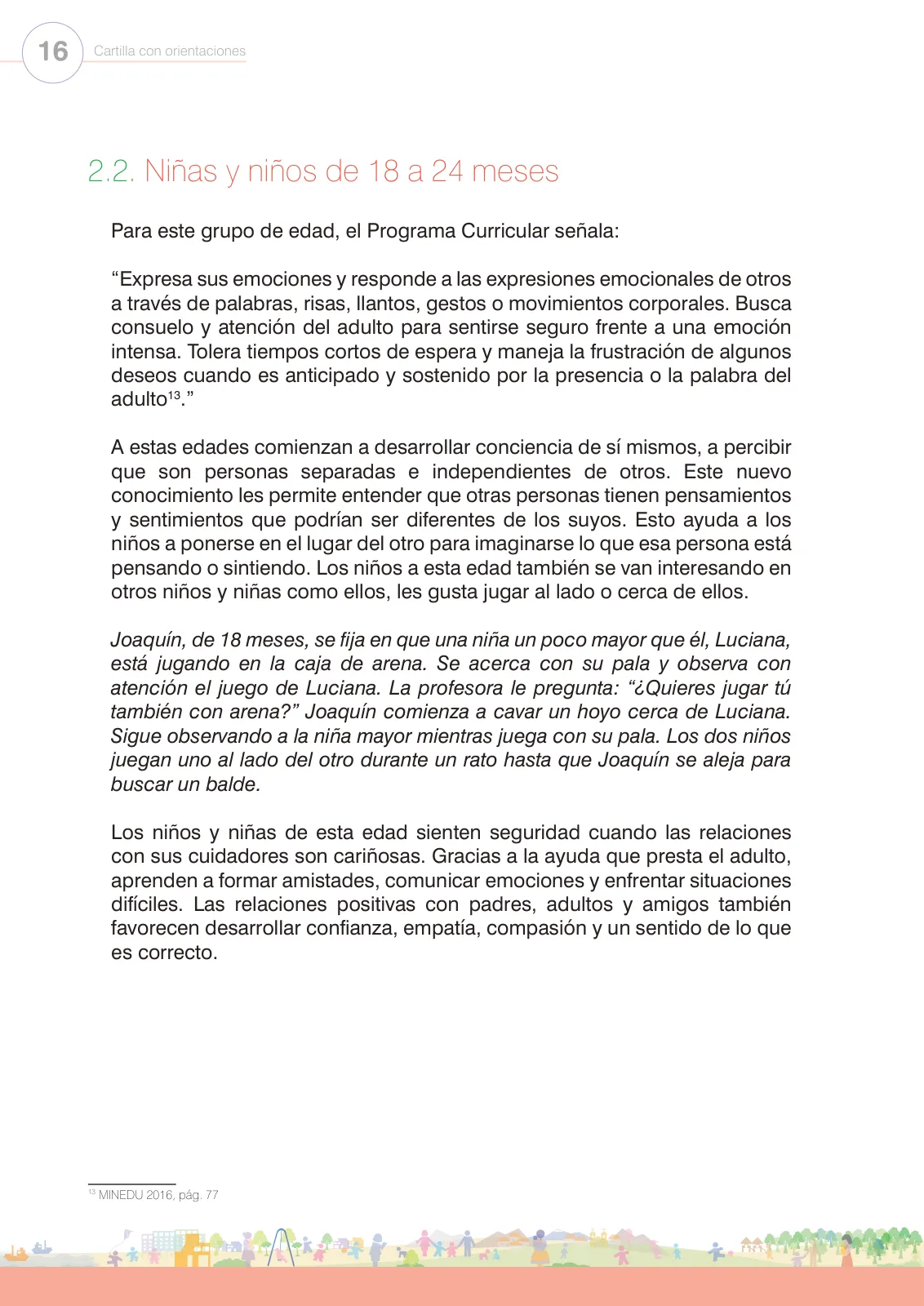 Miniatura página 18 de Regulación de emociones. Cartilla con orientaciones para el Ciclo I de Educación Inicial · 2024