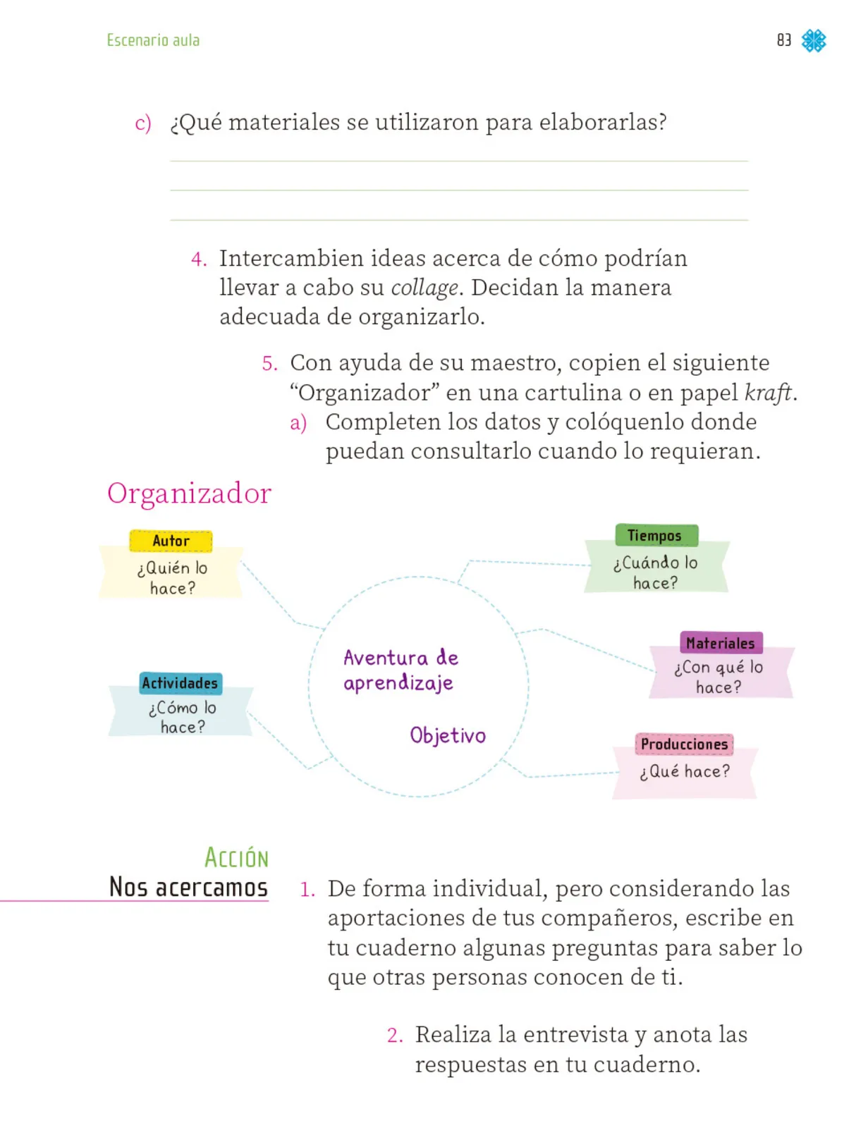 Página 84 de Proyectos de Aula. Libro de Educación Primaria Grado 1° Ciclo Escolar 2025 - 2026
