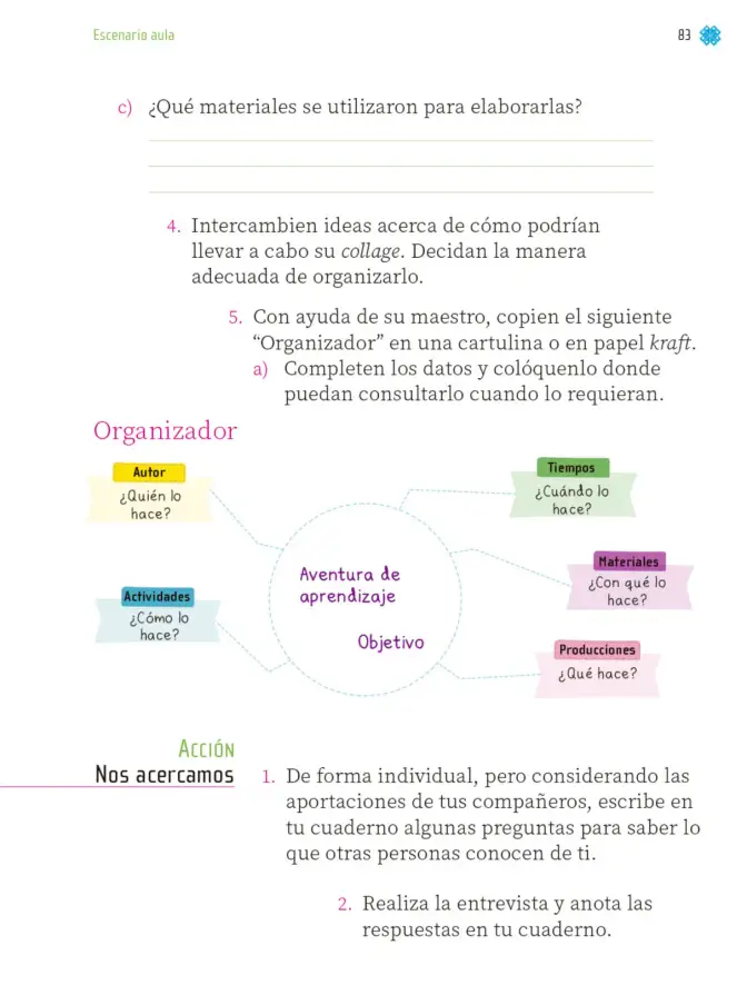 Página 84 de Proyectos de Aula. Libro de Educación Primaria Grado 1° Ciclo Escolar 2025 - 2026