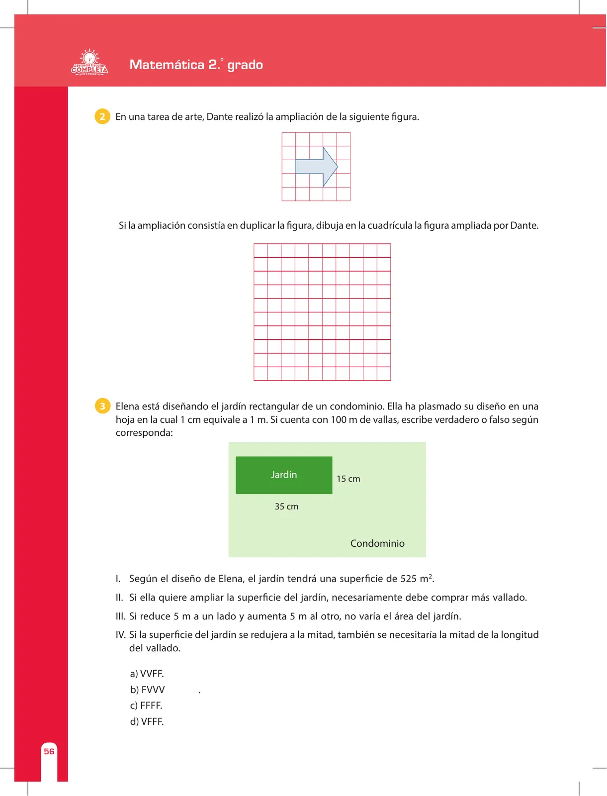 Página 56 de Matemática 2 : cuaderno de reforzamiento pedagógico - JEC · 2016