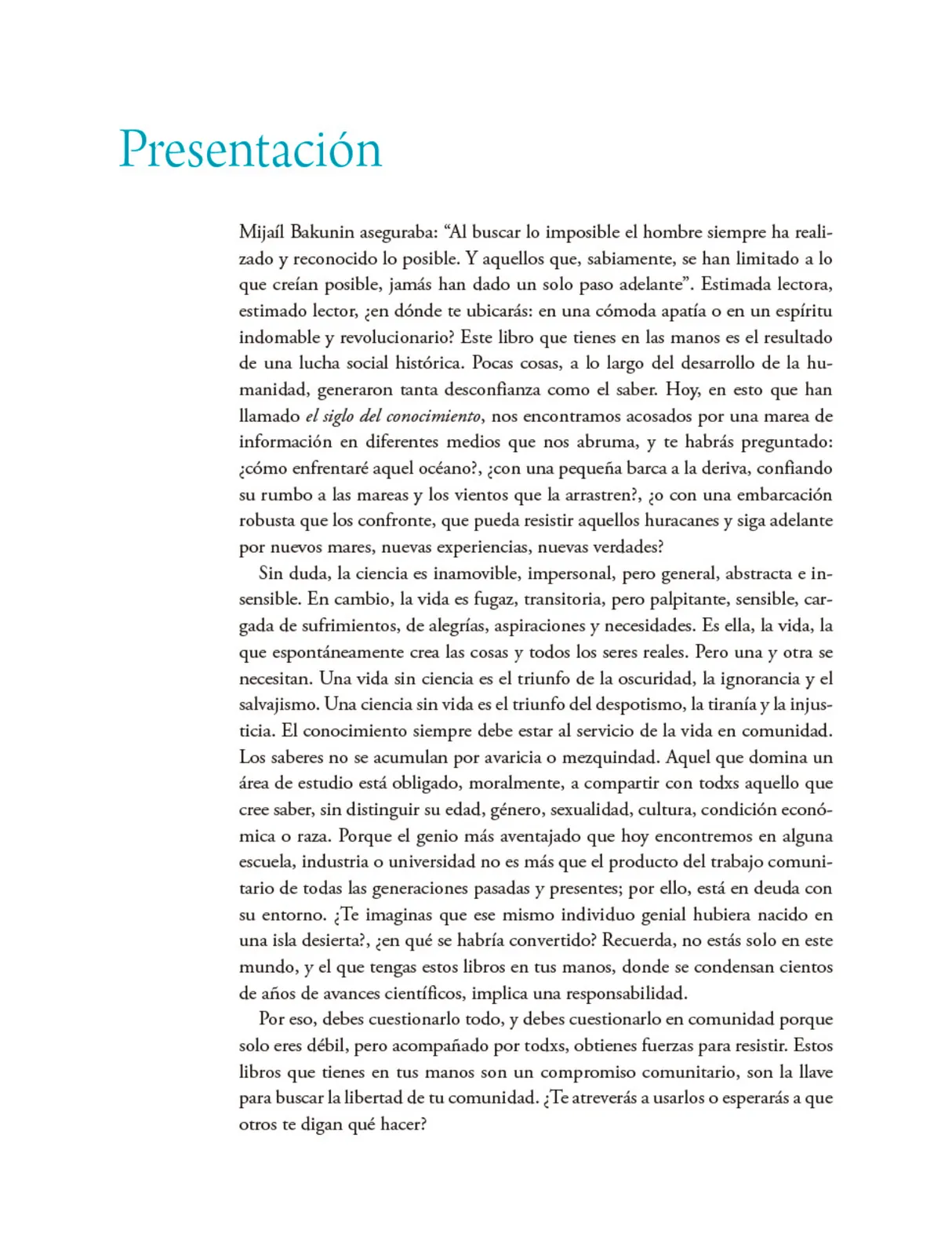 Página 4 de Colección Ximhai. Nuestro libro de Proyectos.  Tomo II.   Libro de Educación Telesecundaria Grado 1°  Ciclo Escolar 2025 - 2026
