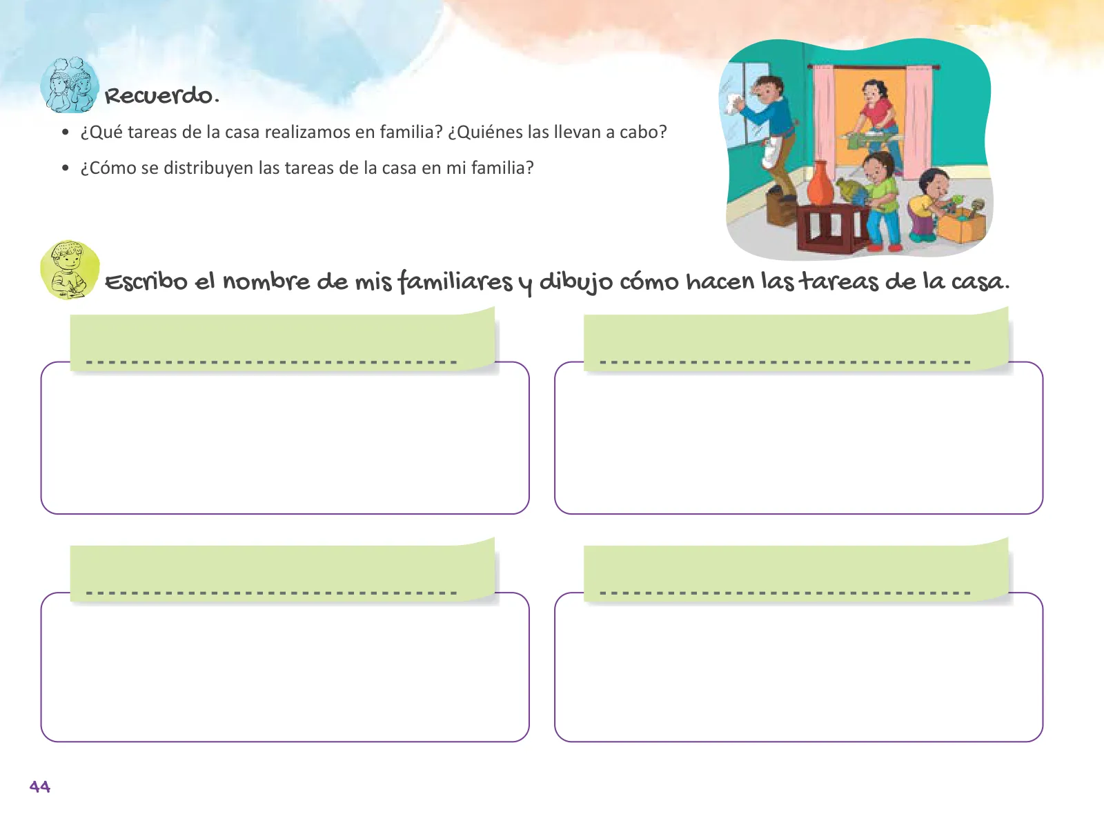 Miniatura página 46 de Cuadernillo de Tutoría 1 : primer grado de Educación Primaria · 2021