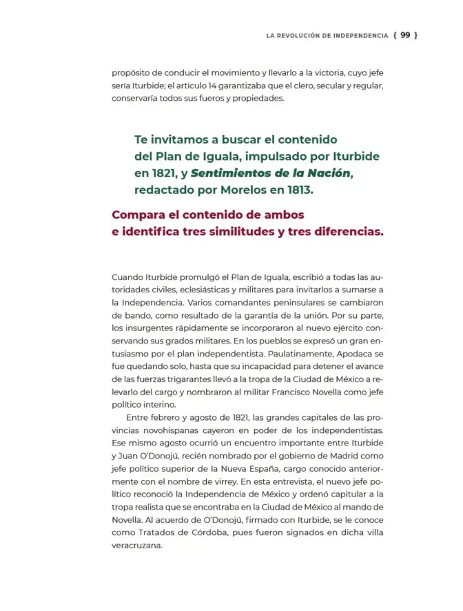 Página 100 de Historia del pueblo mexicano. Libro de Educación Secundaria Grado 1° Ciclo Escolar 2025 - 2026
