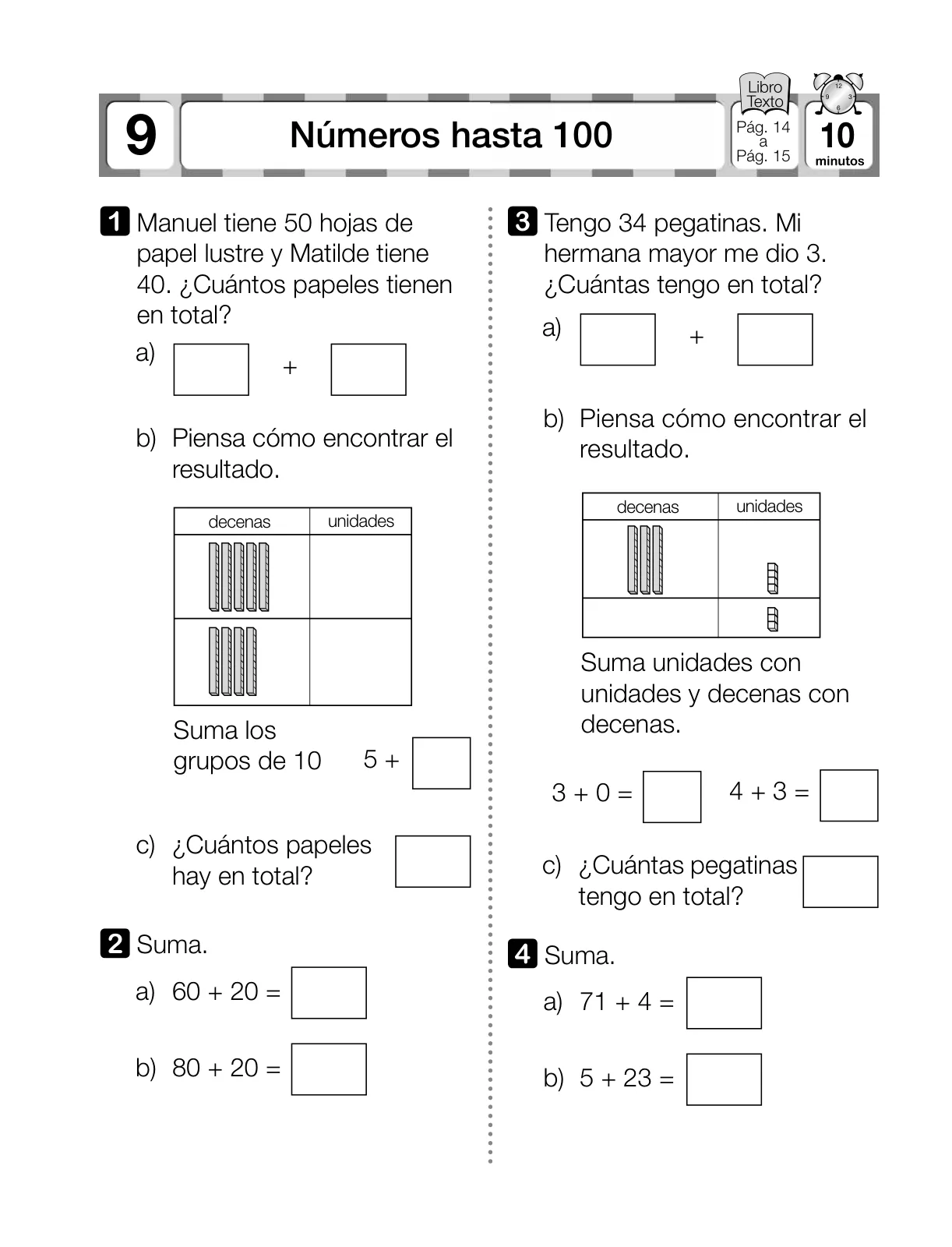 Página 10 de Sumo Primero – Segundo Básico | Texto del Estudiante MINEDUC – Descargar PDF · 2024