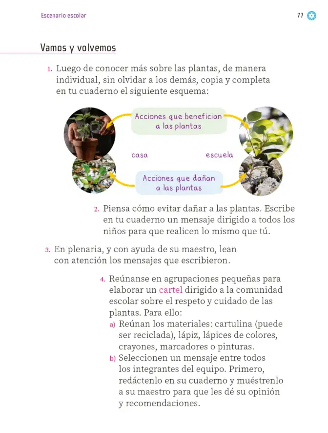 Página 78 de Proyectos Escolares. Libro de Educación Primaria Grado 1° Ciclo Escolar 2025 - 2026