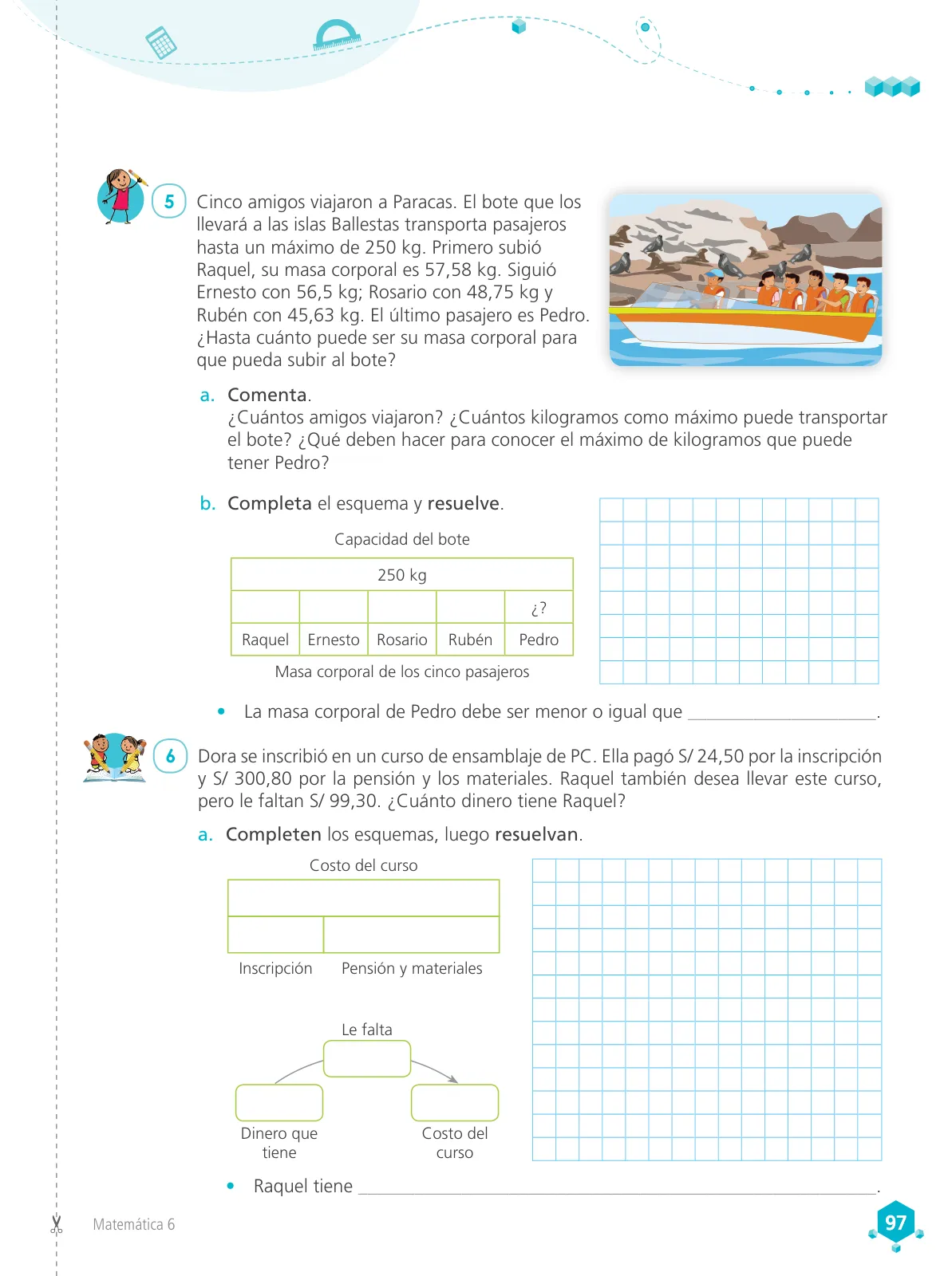 Miniatura página 99 de Matemática 6 : cuaderno de trabajo para sexto grado de Educación Primaria 2019 · 2019