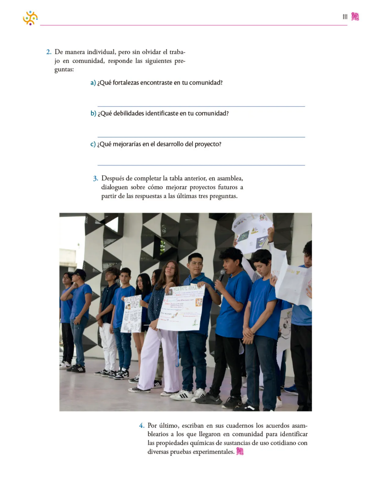 Página 112 de Colección Nanahuatzin. Nuestro libro de proyectos.   Libro de Educación Secundaria Grado 3°  Ciclo Escolar 2025 - 2026