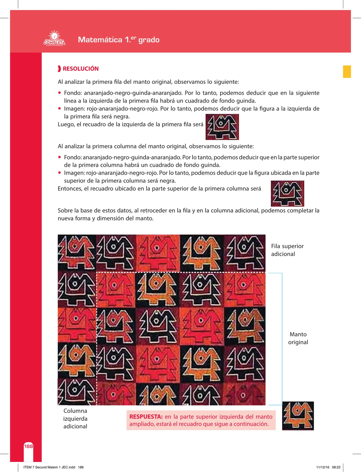 Miniatura página 188 de Matemática 1 : cuaderno de reforzamiento pedagógico - JEC · 2016