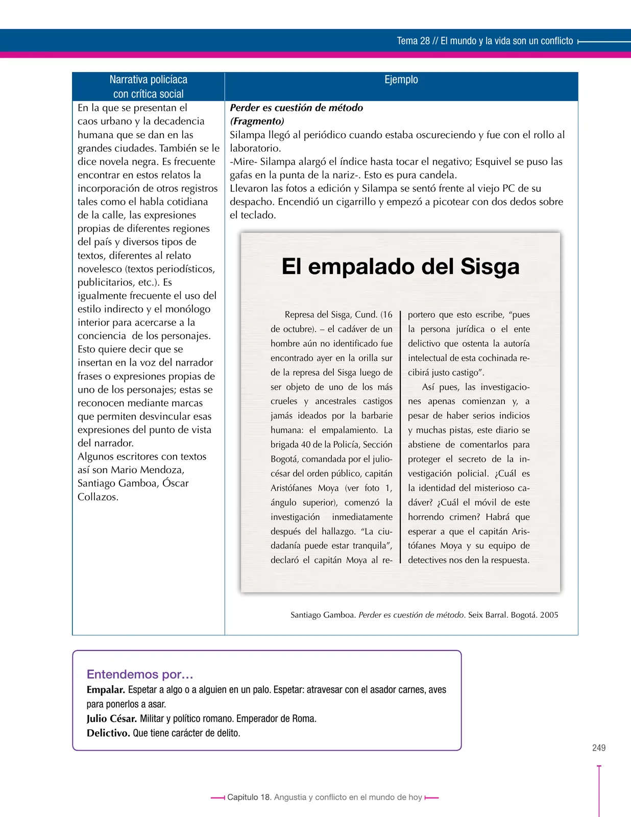 Miniatura página 249 de Lenguaje 8° · Secundaria Activa