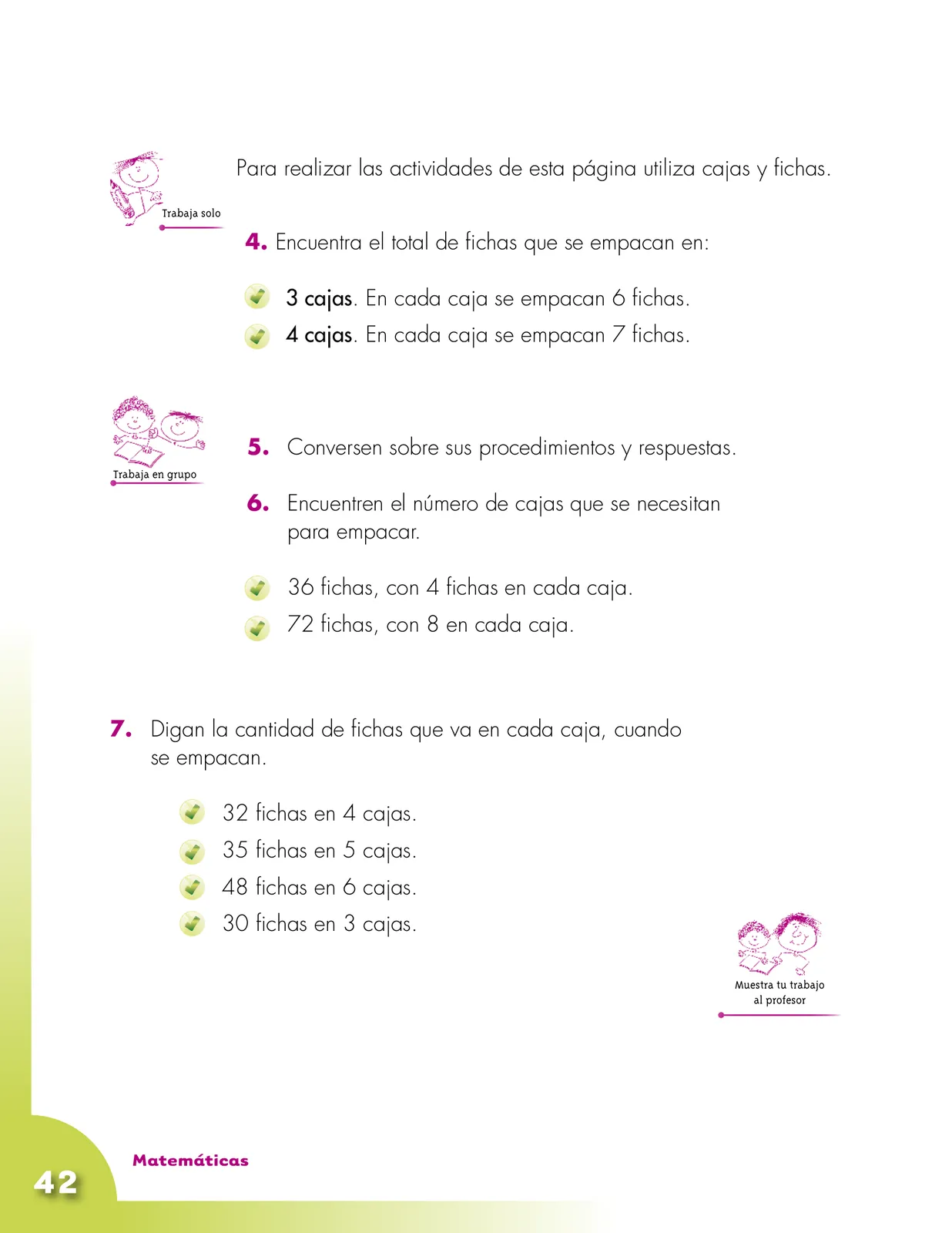 Página 42 de Matematica 2° · Cartilla 01