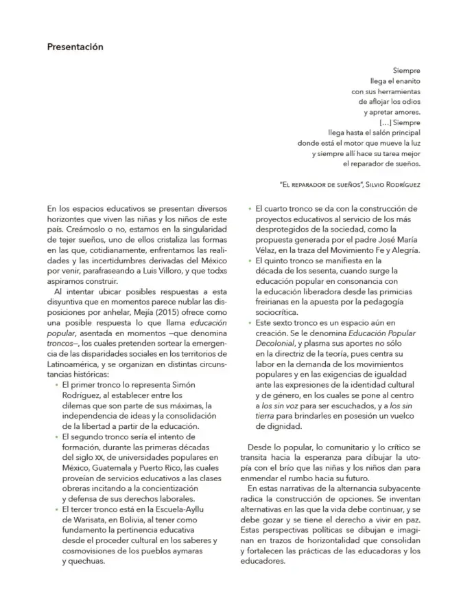 Página 4 de Modalidades de trabajo para la acción transformadora y el codiseño Libro de Educación Preescolar Grado 1°, 2°, 3° Ciclo Escolar 2025 - 2026