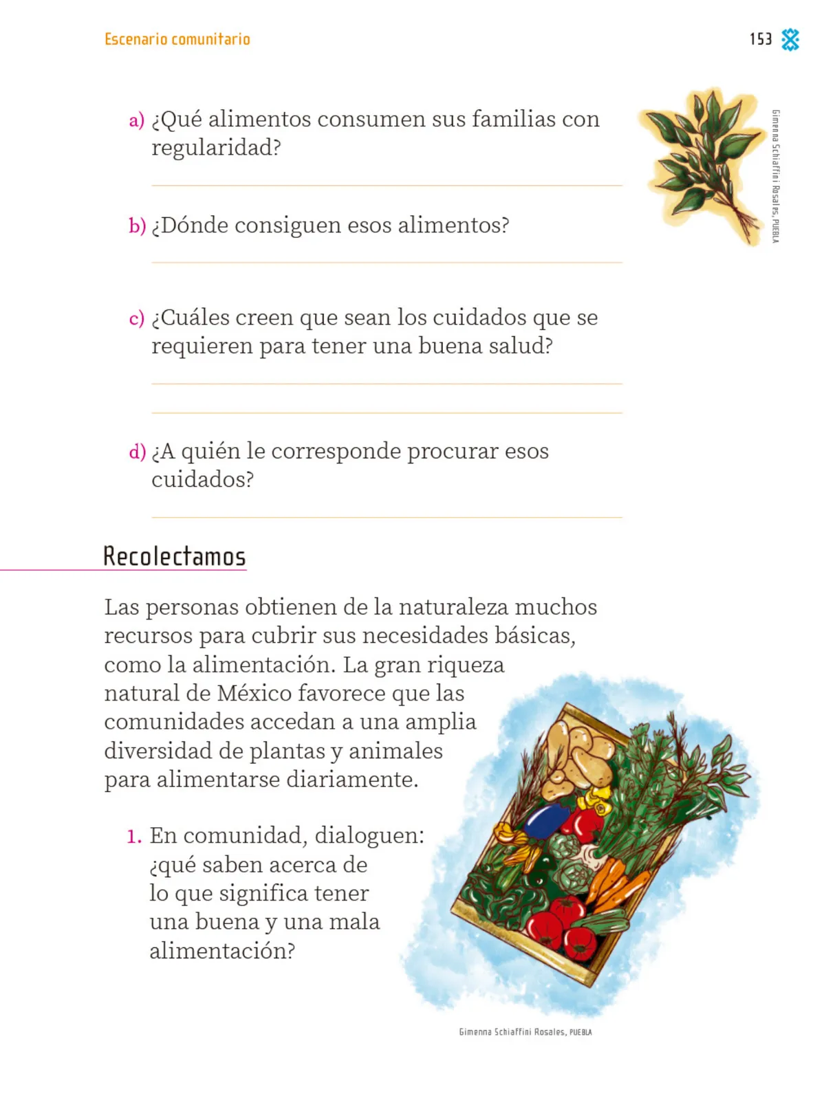 Página 154 de Proyectos Comunitarios. Libro de Educación Primaria Grado 1° Ciclo Escolar 2025 - 2026
