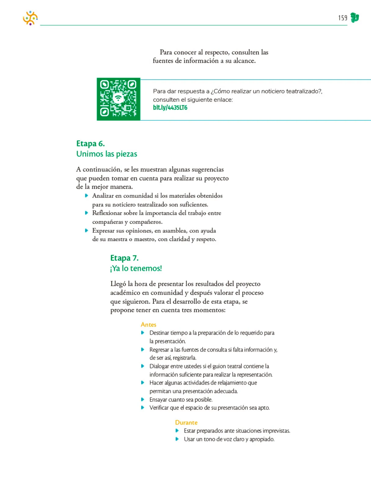 Miniatura página 160 de Colección Sk´asolil. Nuestro libro de Proyectos.  Tomo III.  Libro de Educación Telesecundaria Grado 2°  Ciclo Escolar 2025 - 2026