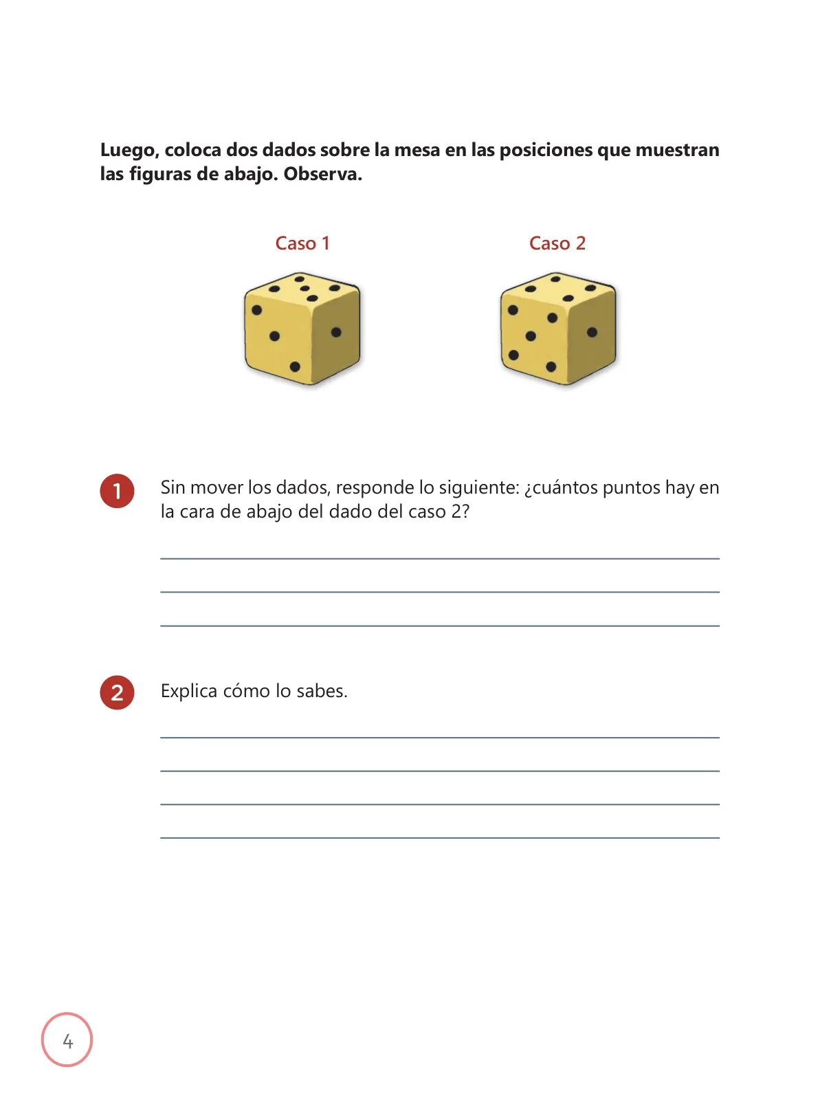Página 4 de Kit de evaluación Entrada 3 Demostrando lo que aprendimos : Matemática, segundo trimestre, Cuarto grado - Primaria · 2019