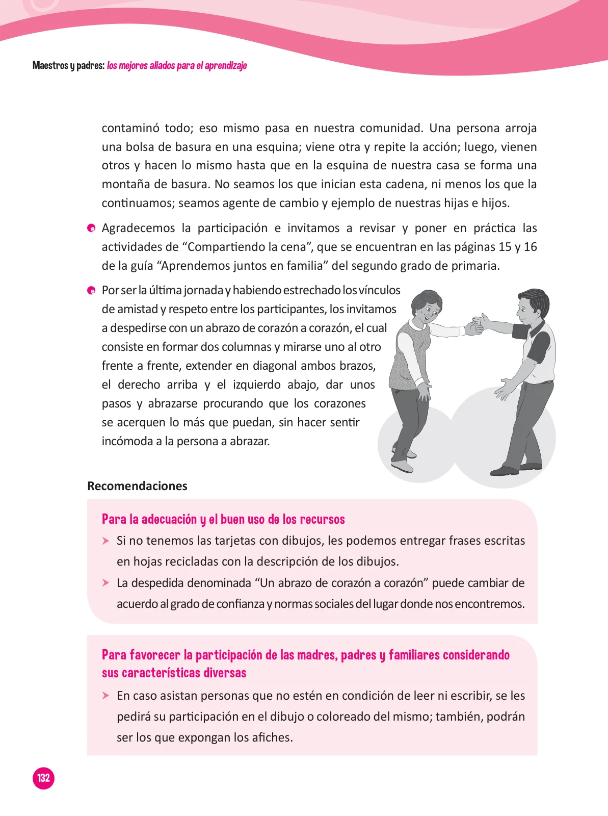 Miniatura página 134 de Guía para el trabajo docente con las familias del ciclo III de Primaria · 2016