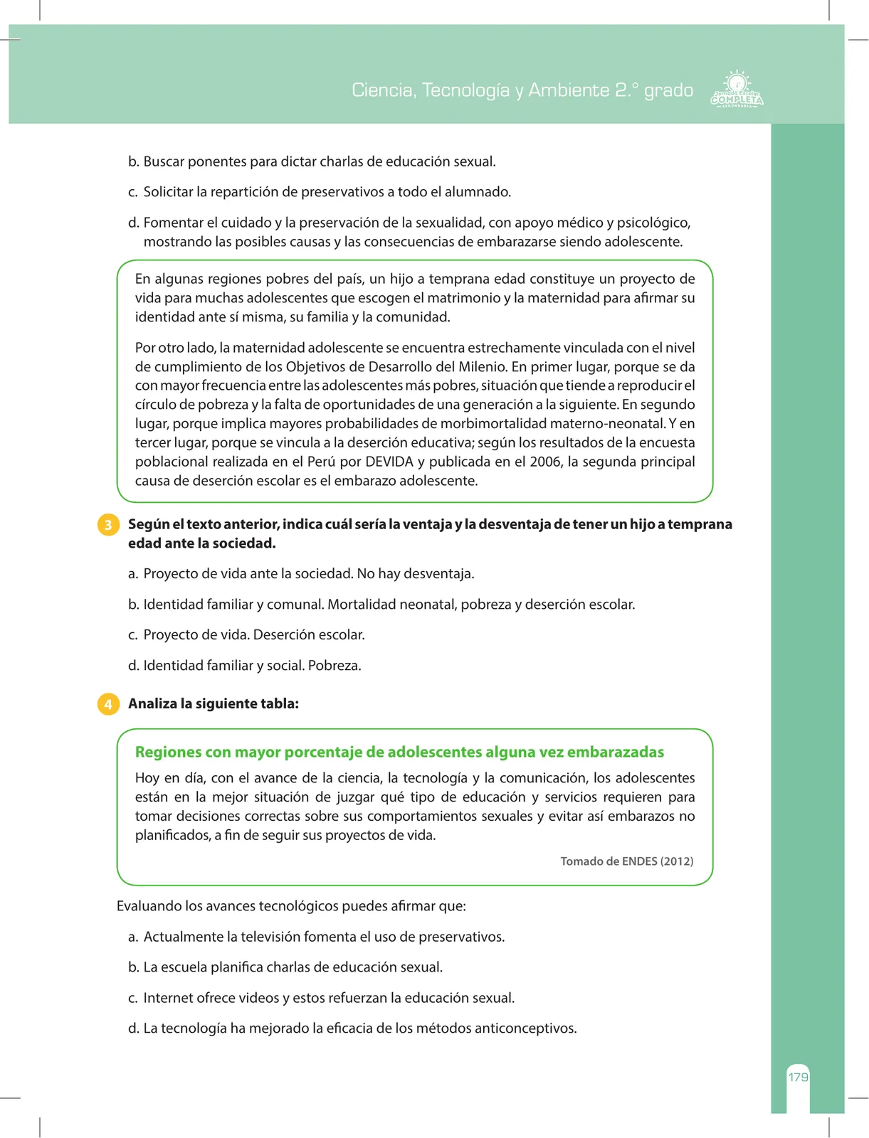 Página 179 de Ciencia, Tecnología y Ambiente 2 : cuaderno de reforzamiento pedagógico - JEC · 2016