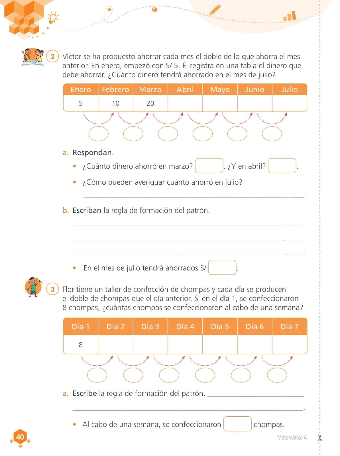 Miniatura página 42 de Matemática 4 : cuaderno de trabajo para cuarto grado de Educación Primaria 2019 · 2019