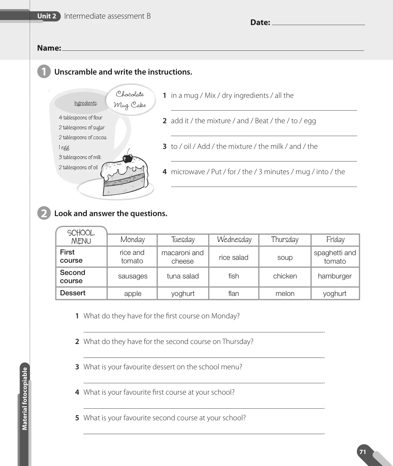 Miniatura página 73 de Inglés – Quinto Básico | Texto del Estudiante MINEDUC – Descargar PDF · 2024