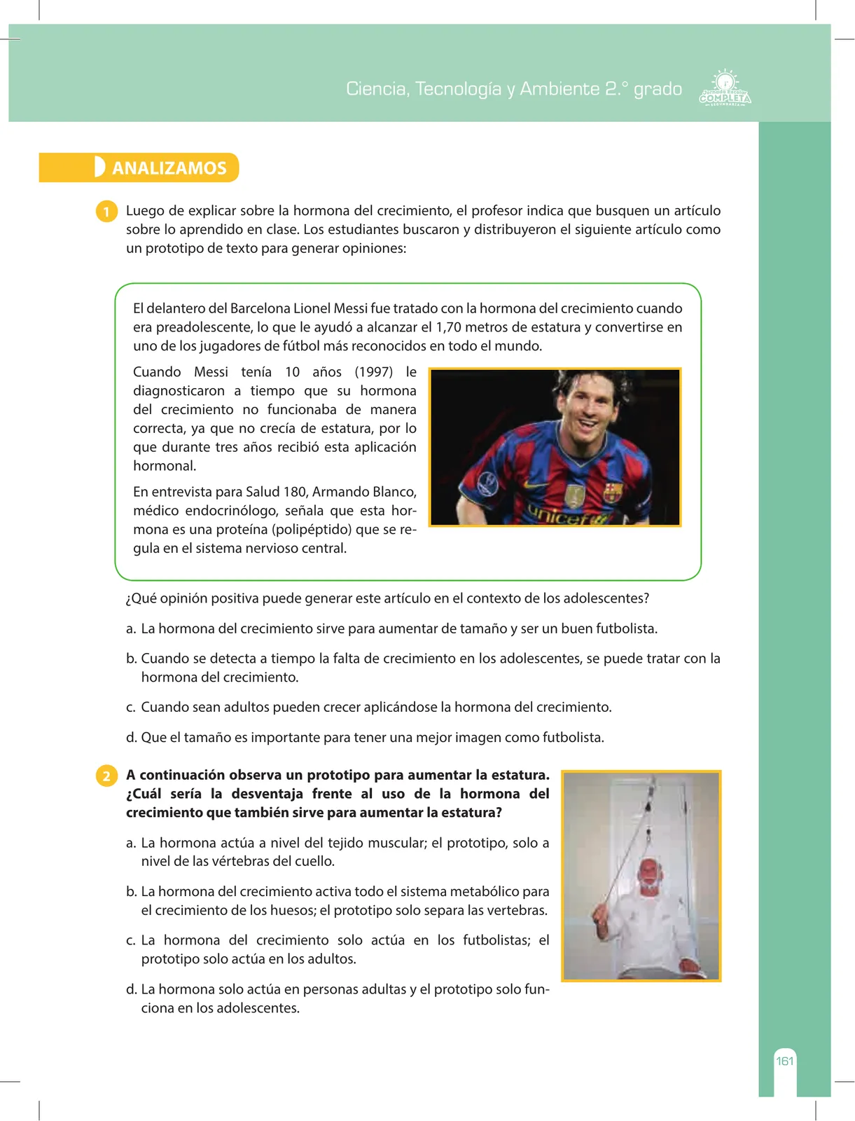 Página 161 de Ciencia, Tecnología y Ambiente 2 : cuaderno de reforzamiento pedagógico - JEC · 2016